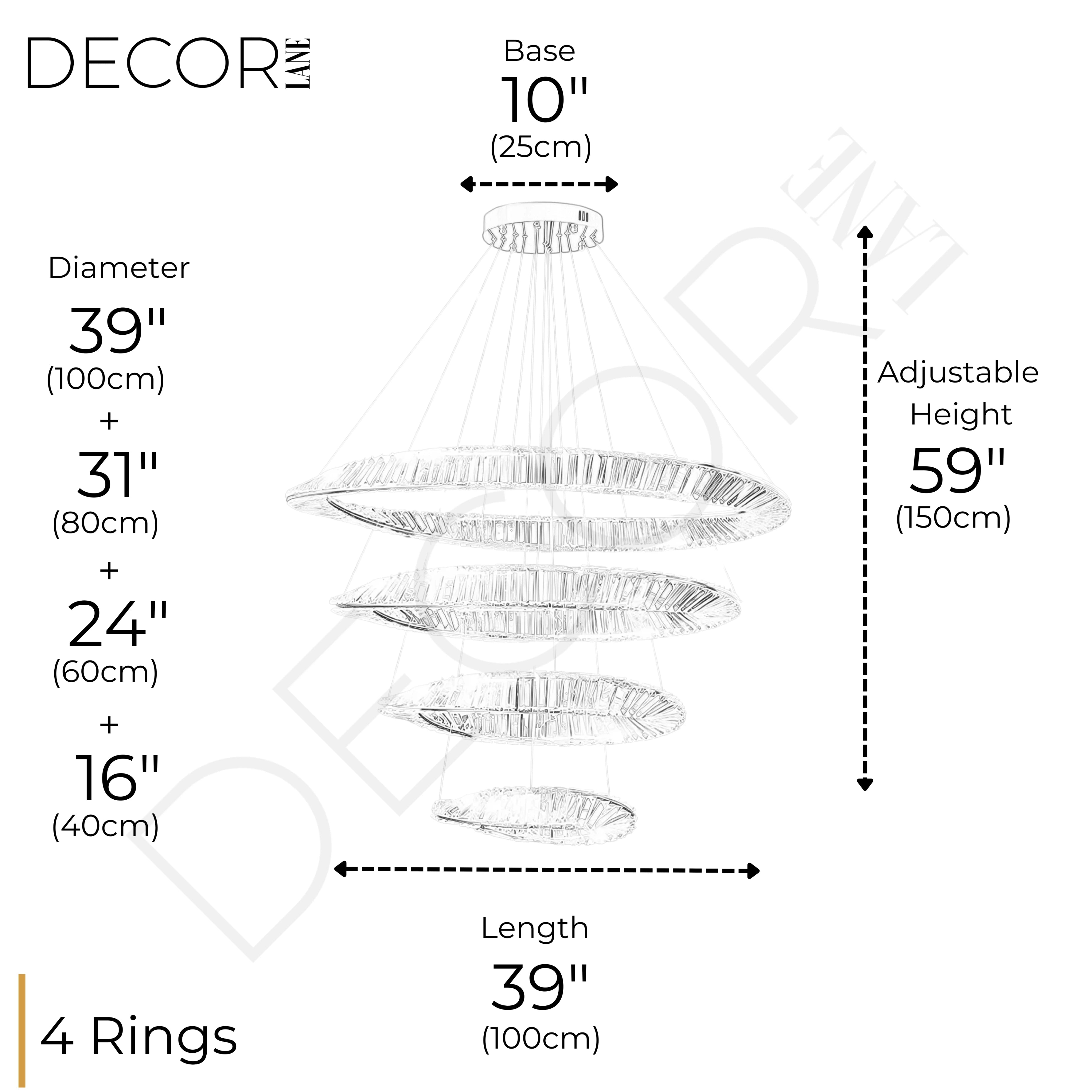THE MOBIUS STRIP 4 TIER CHANDELIER