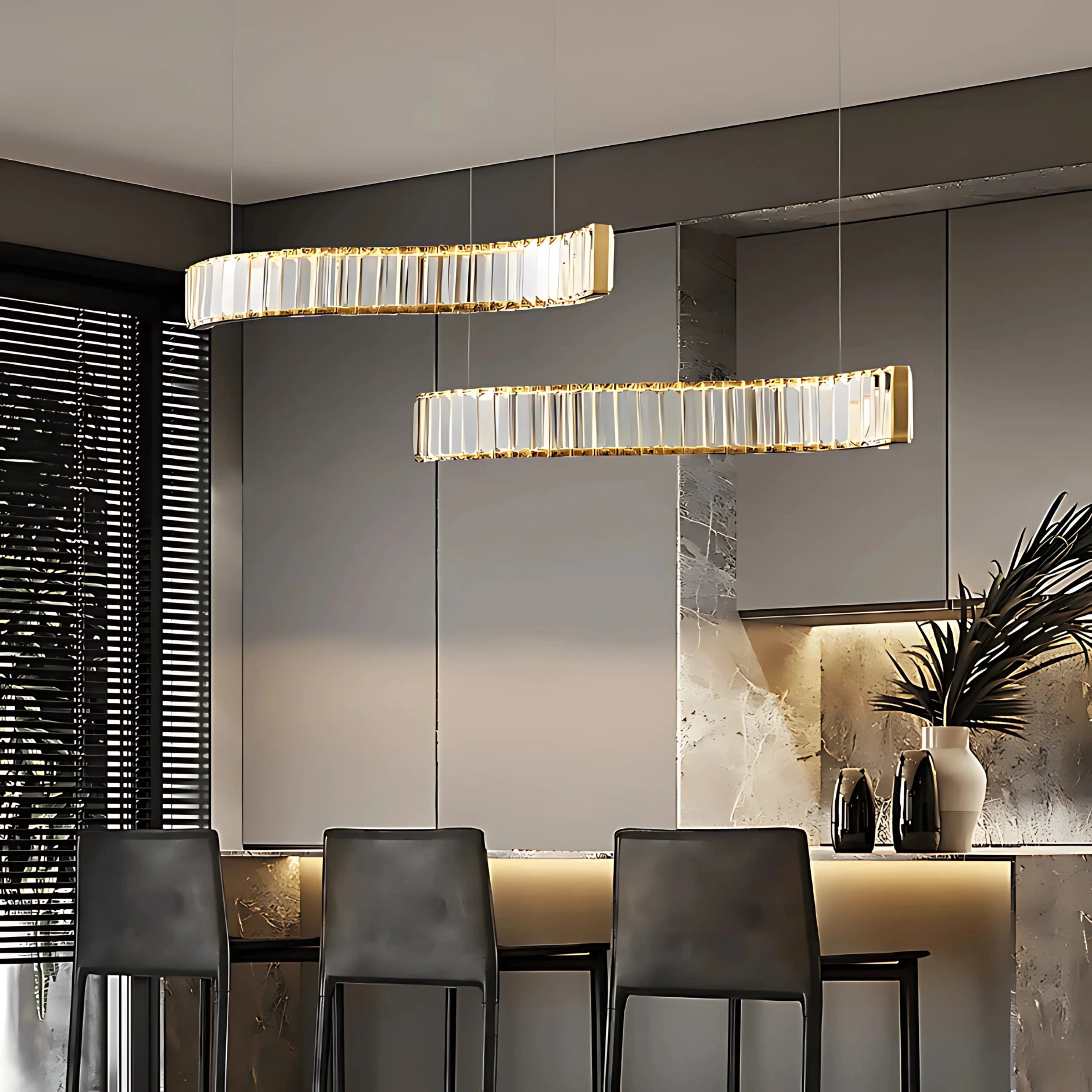 VAGUE SCINTILLANTE LINEAR CHANDELIER