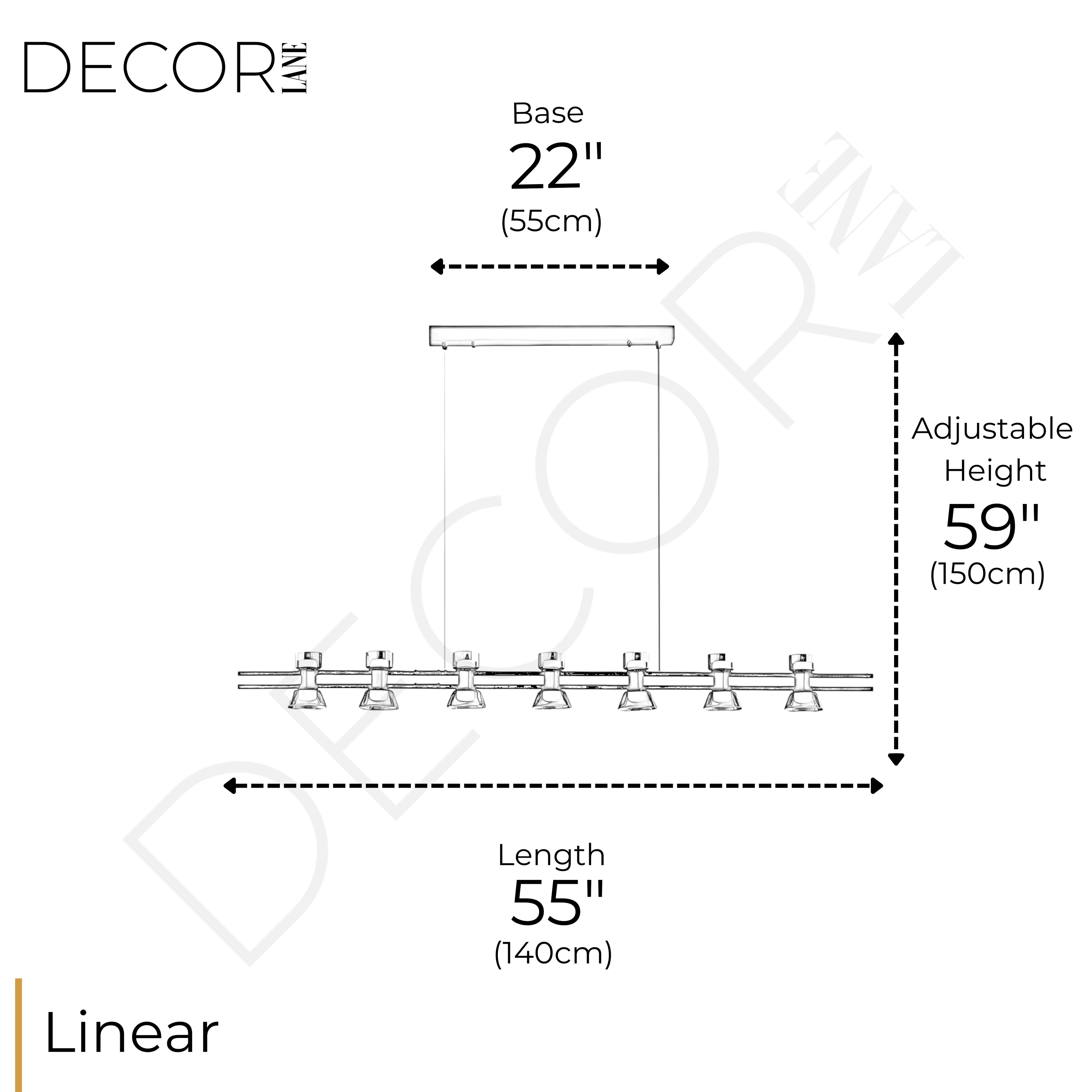 HORLOGE DU TEMPS LINEAR CHANDELIER