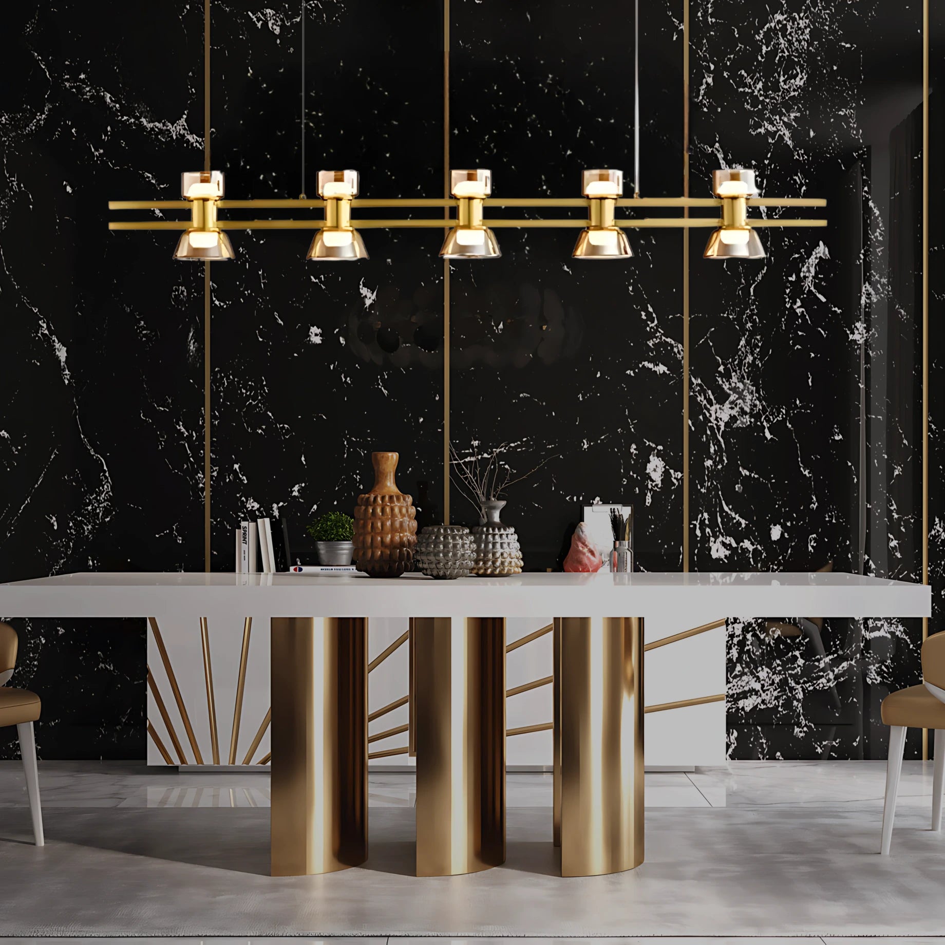 HORLOGE DU TEMPS LINEAR CHANDELIER