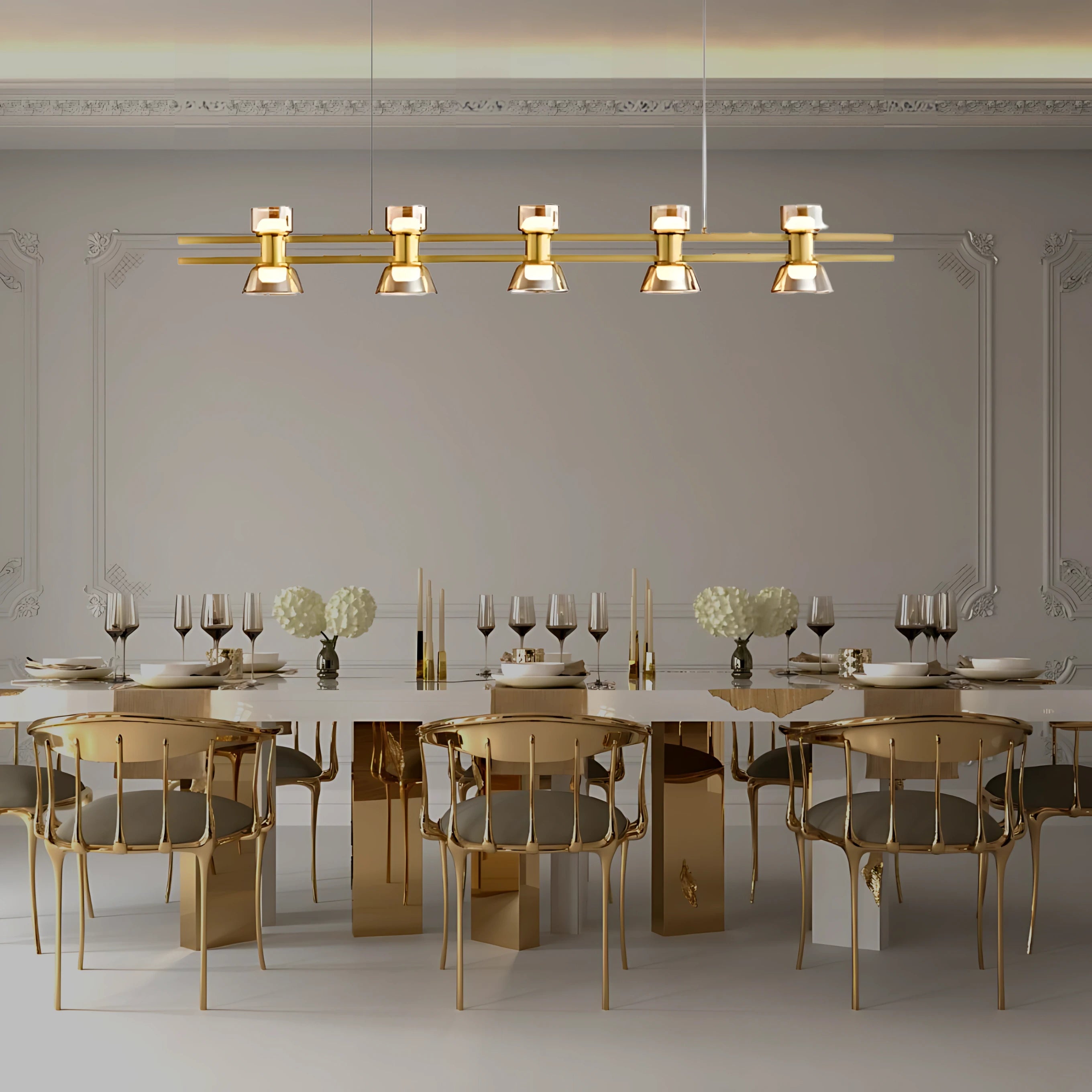 HORLOGE DU TEMPS LINEAR CHANDELIER