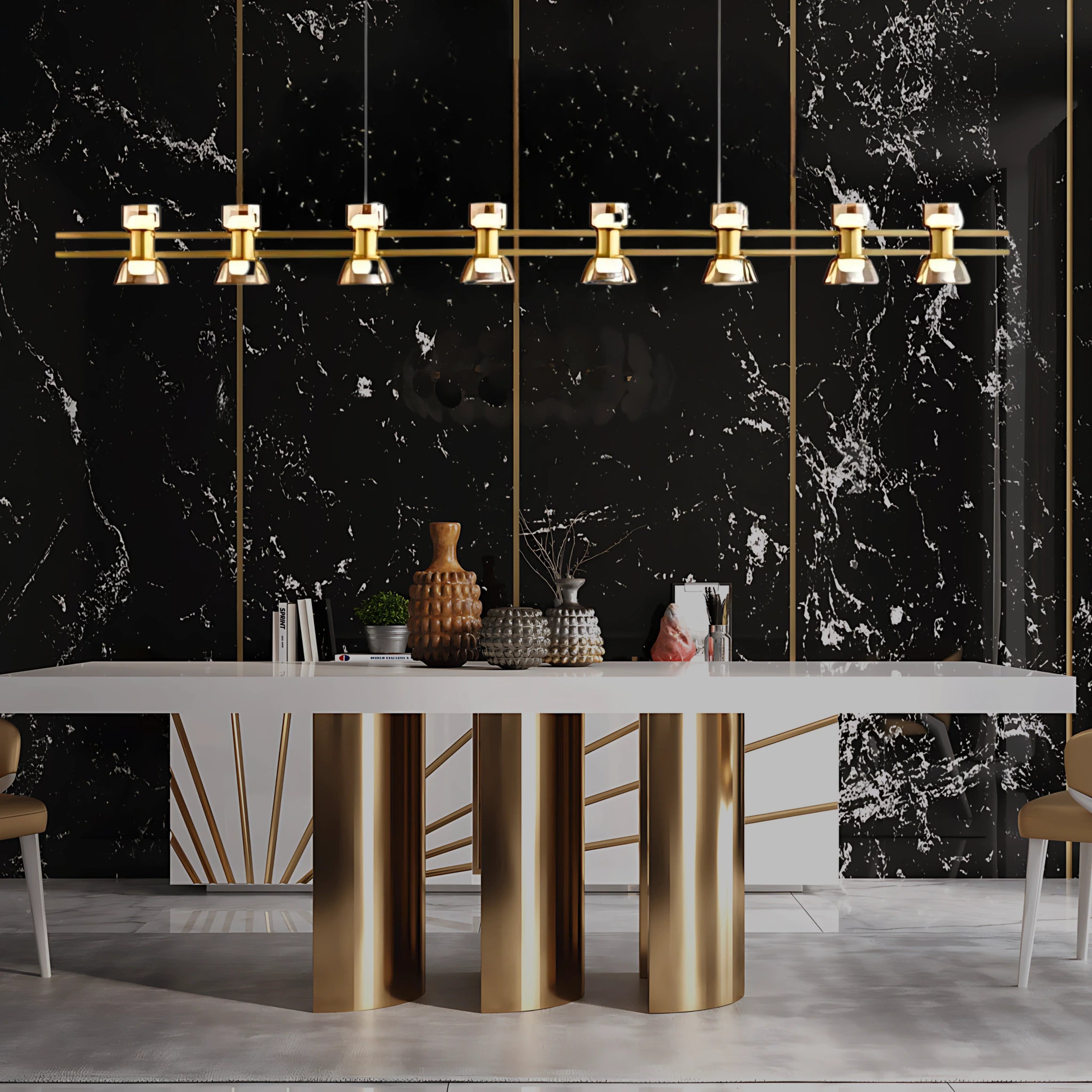 HORLOGE DU TEMPS LINEAR CHANDELIER