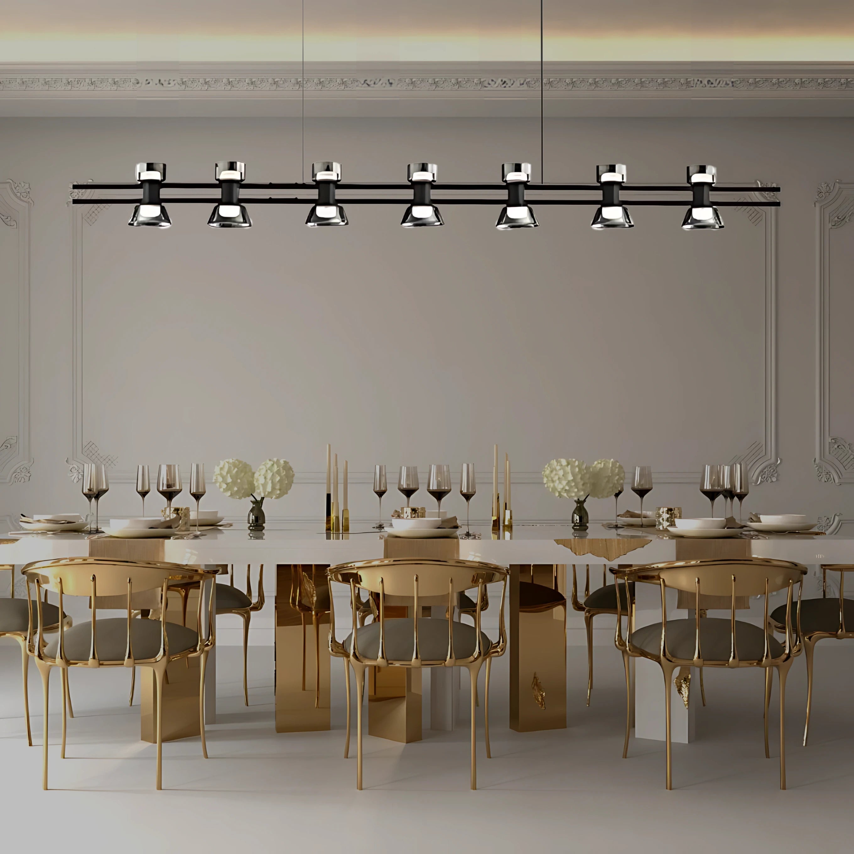 HORLOGE DU TEMPS LINEAR CHANDELIER