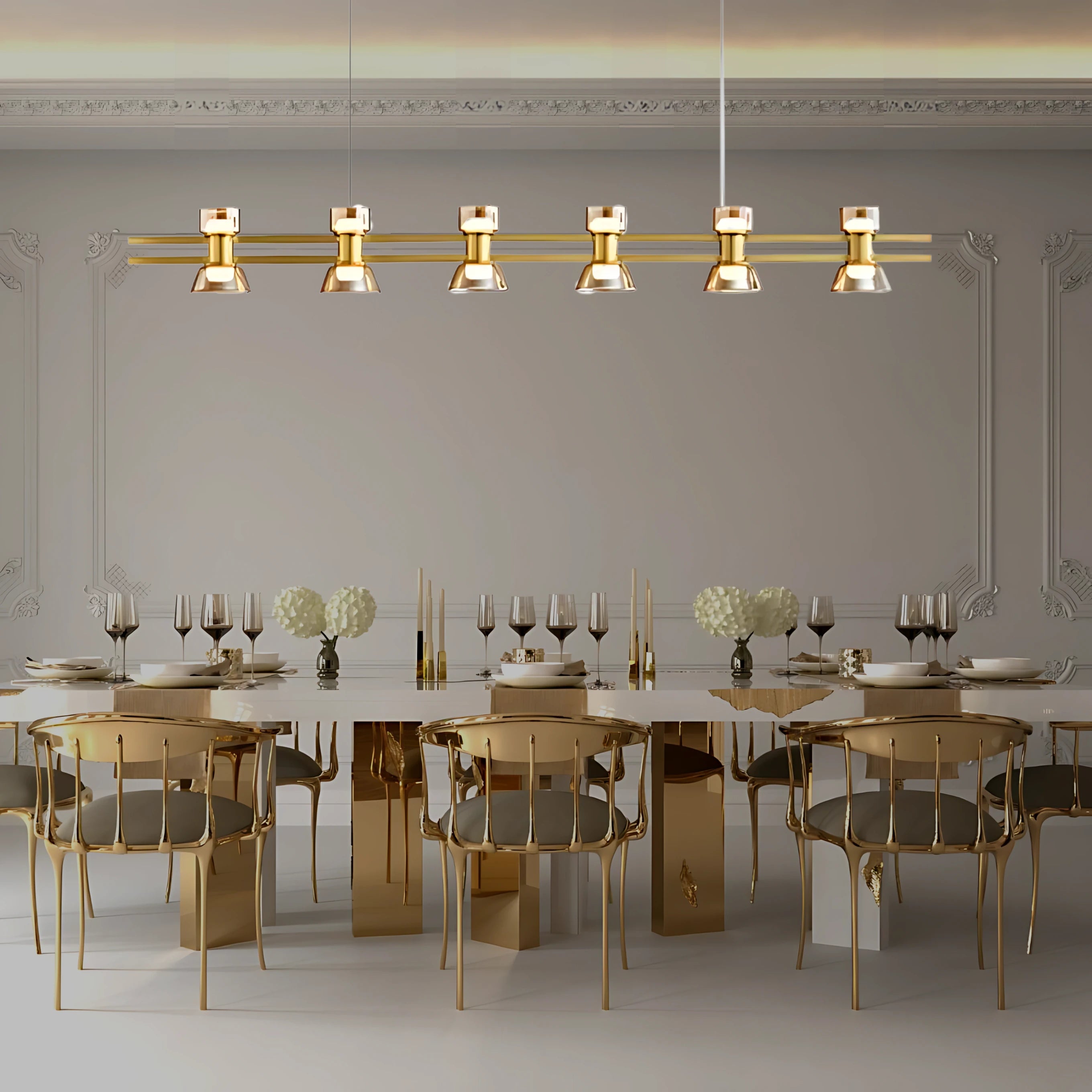 HORLOGE DU TEMPS LINEAR CHANDELIER