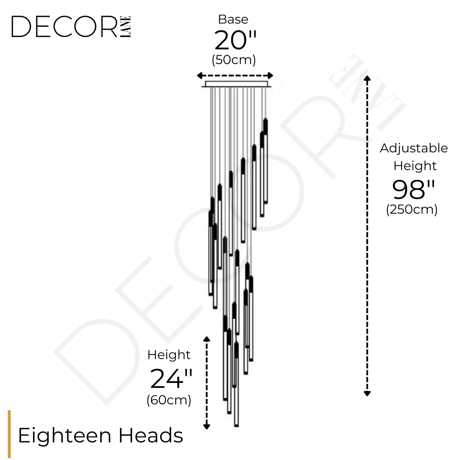 FEU DANSANT STAIRCASE CHANDELIER