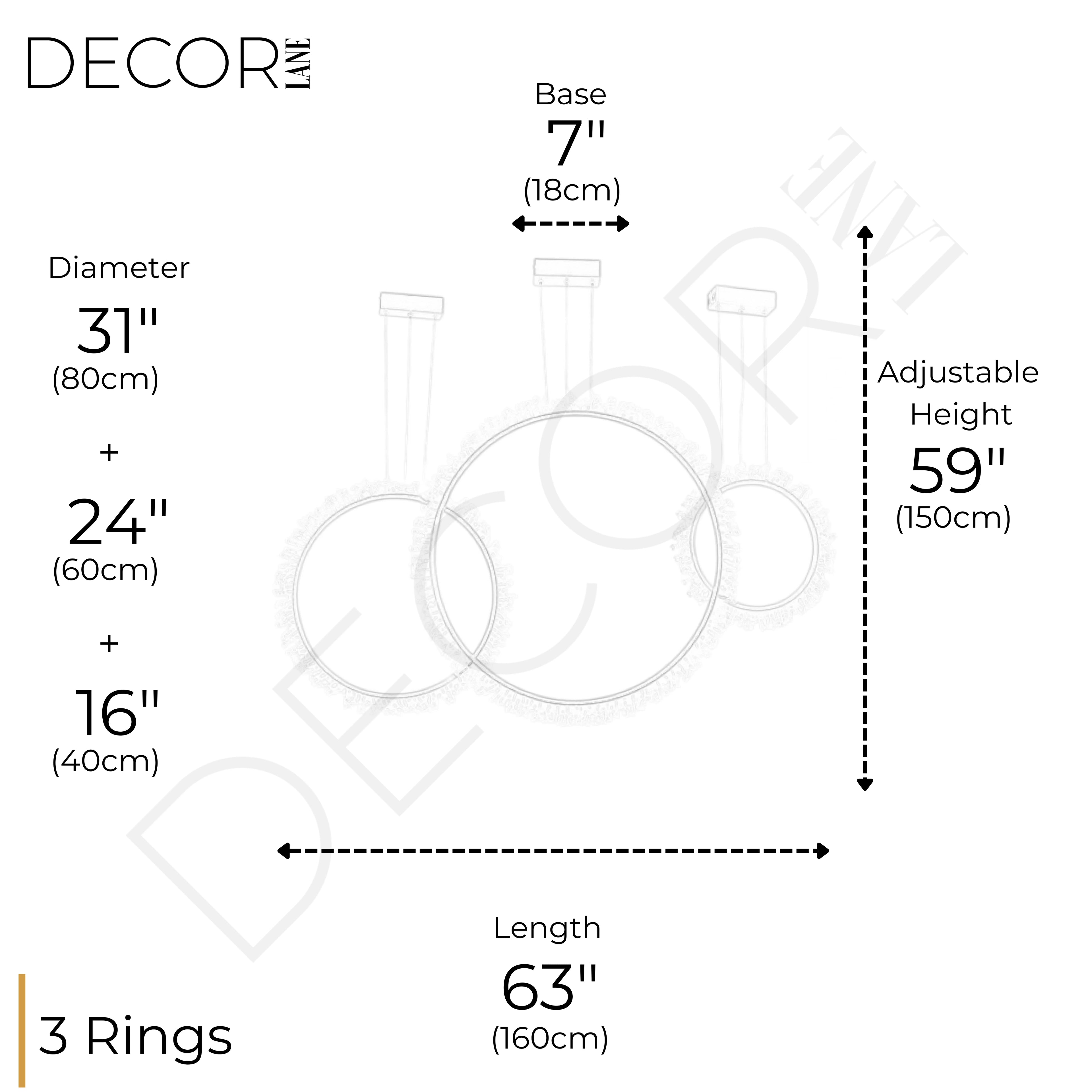 ORRA 3 TIER CHANDELIER