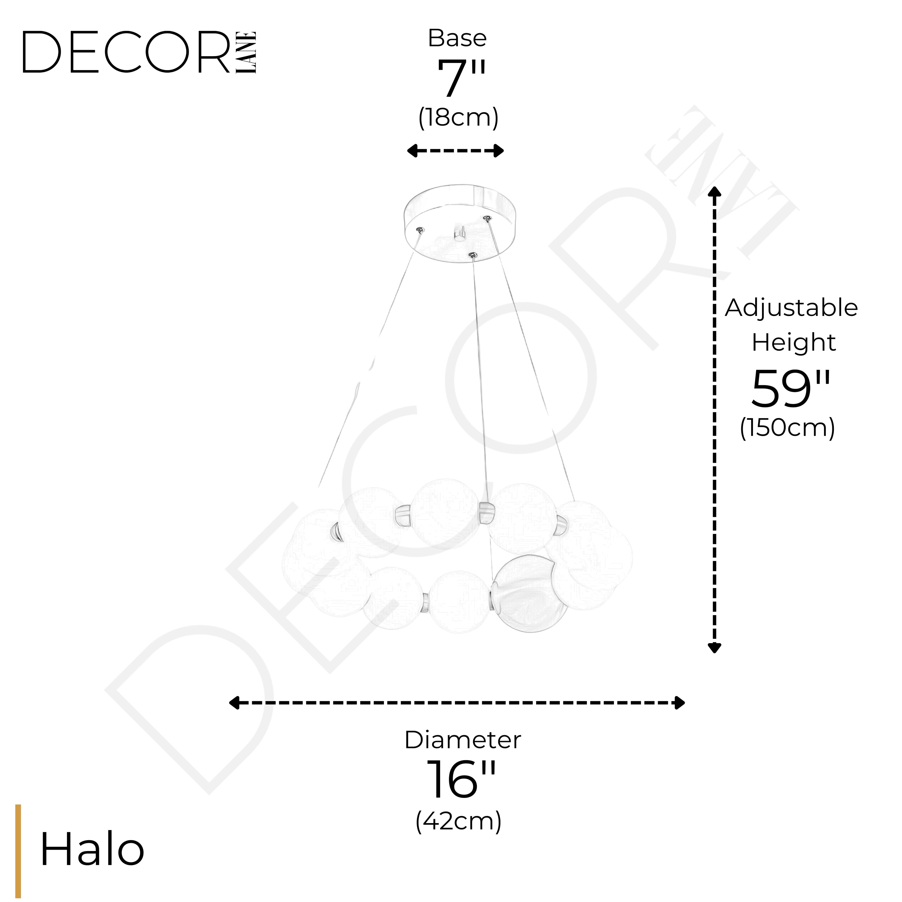 DÉLICATESSE DE PERLES HALO CHANDELIER
