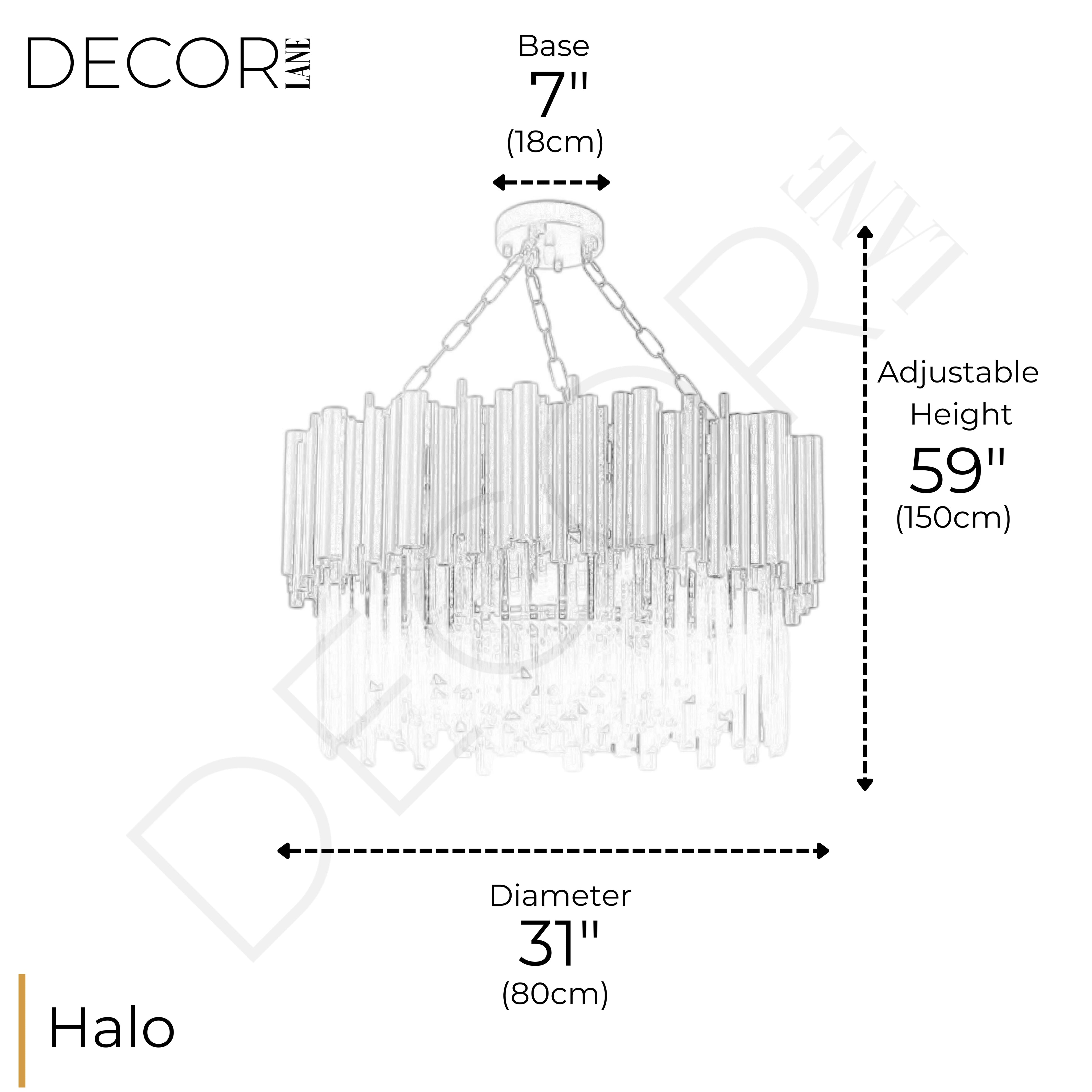 NOIR ÉBÈNE HALO CHANDELIER
