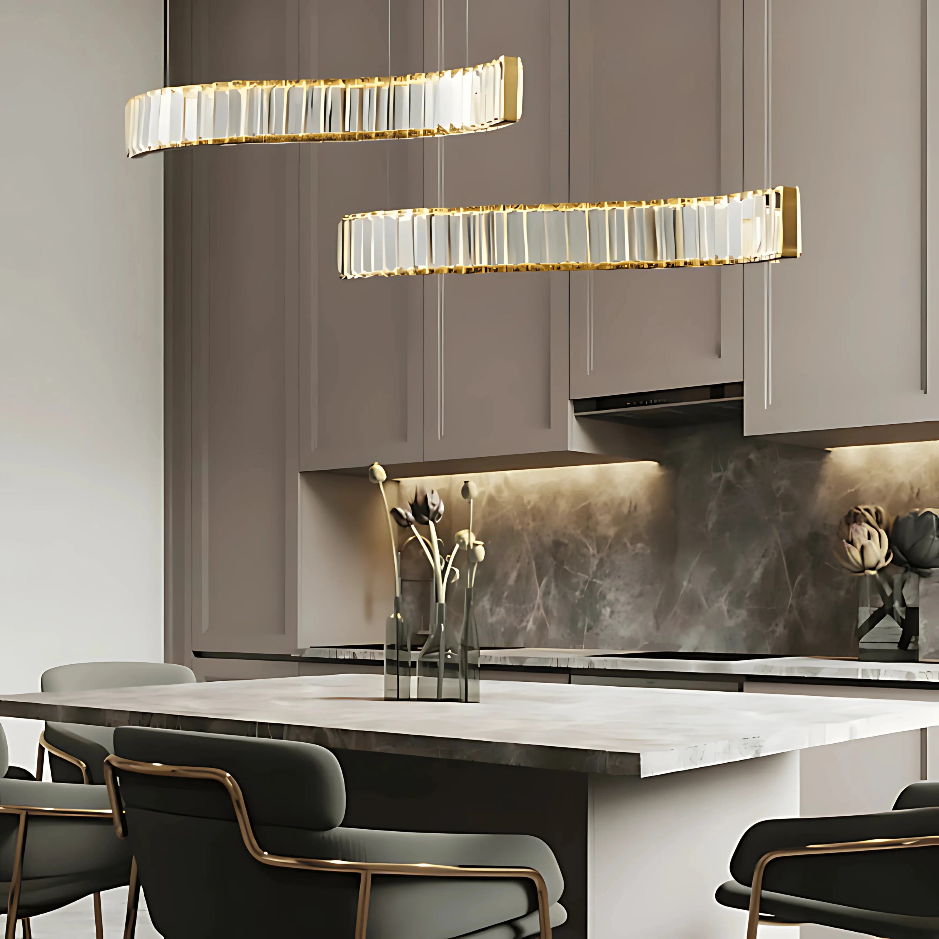 VAGUE SCINTILLANTE LINEAR CHANDELIER