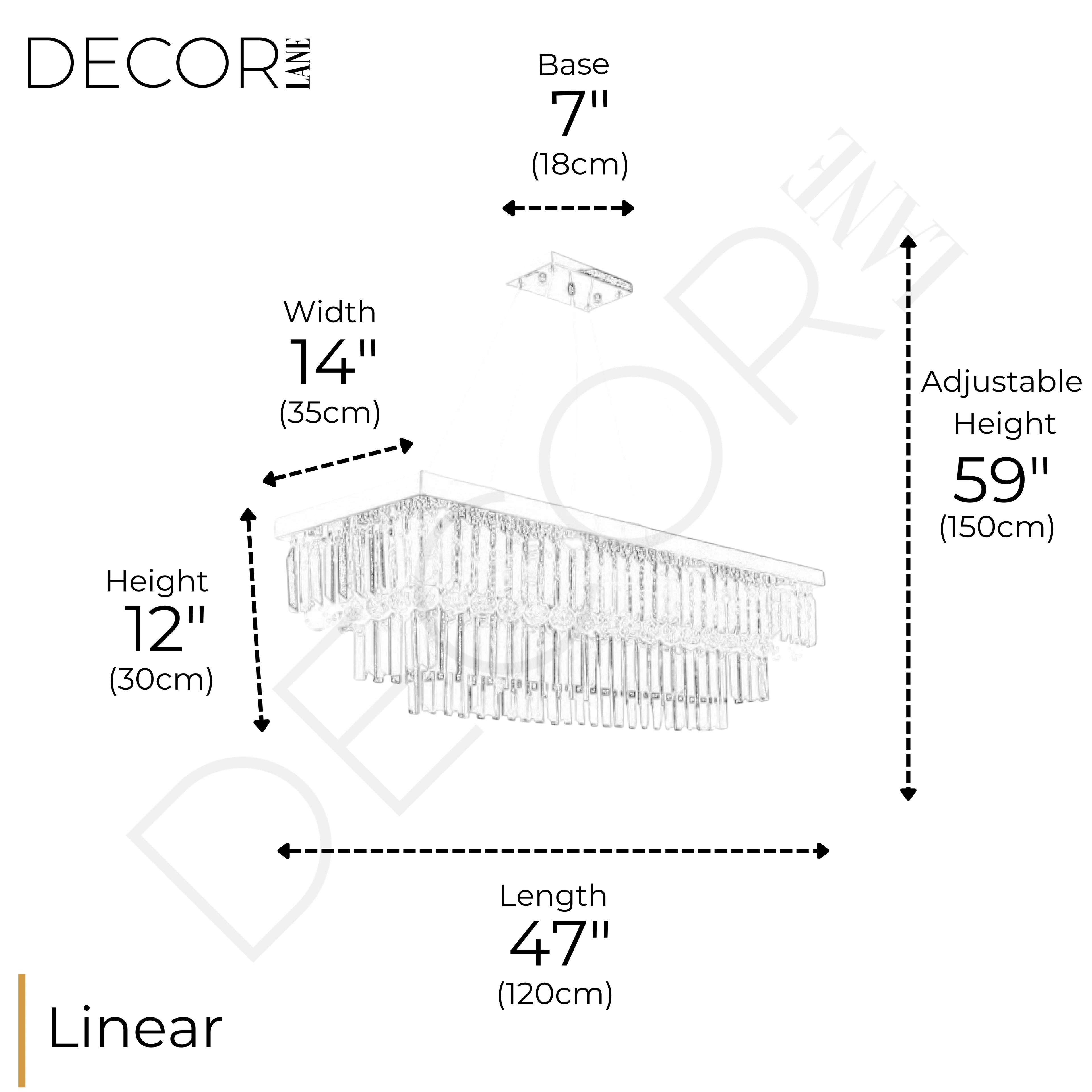 BRUME SEREINE LINEAR CHANDELIER