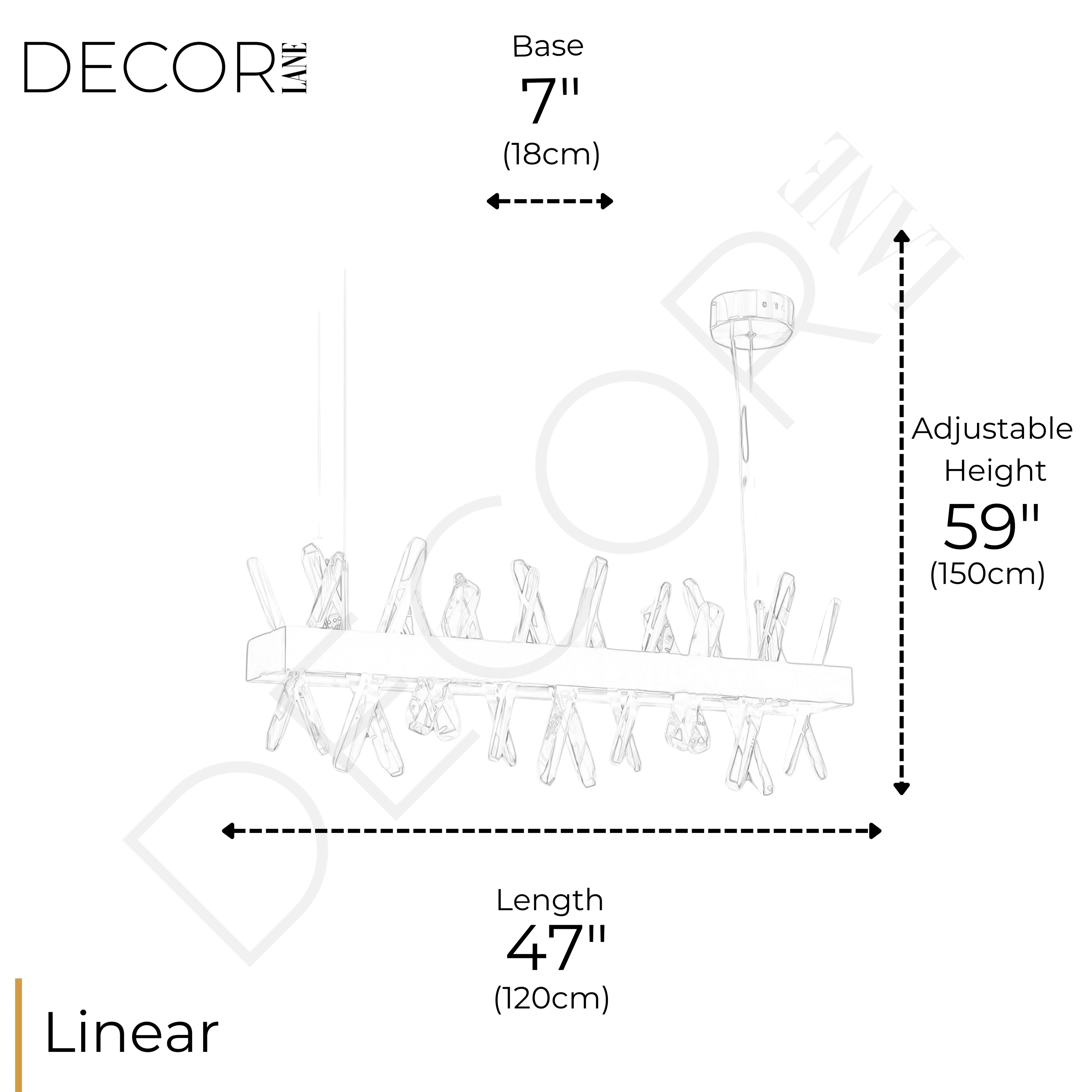 CELESTIAL FUSION LINEAR CHANDELIER