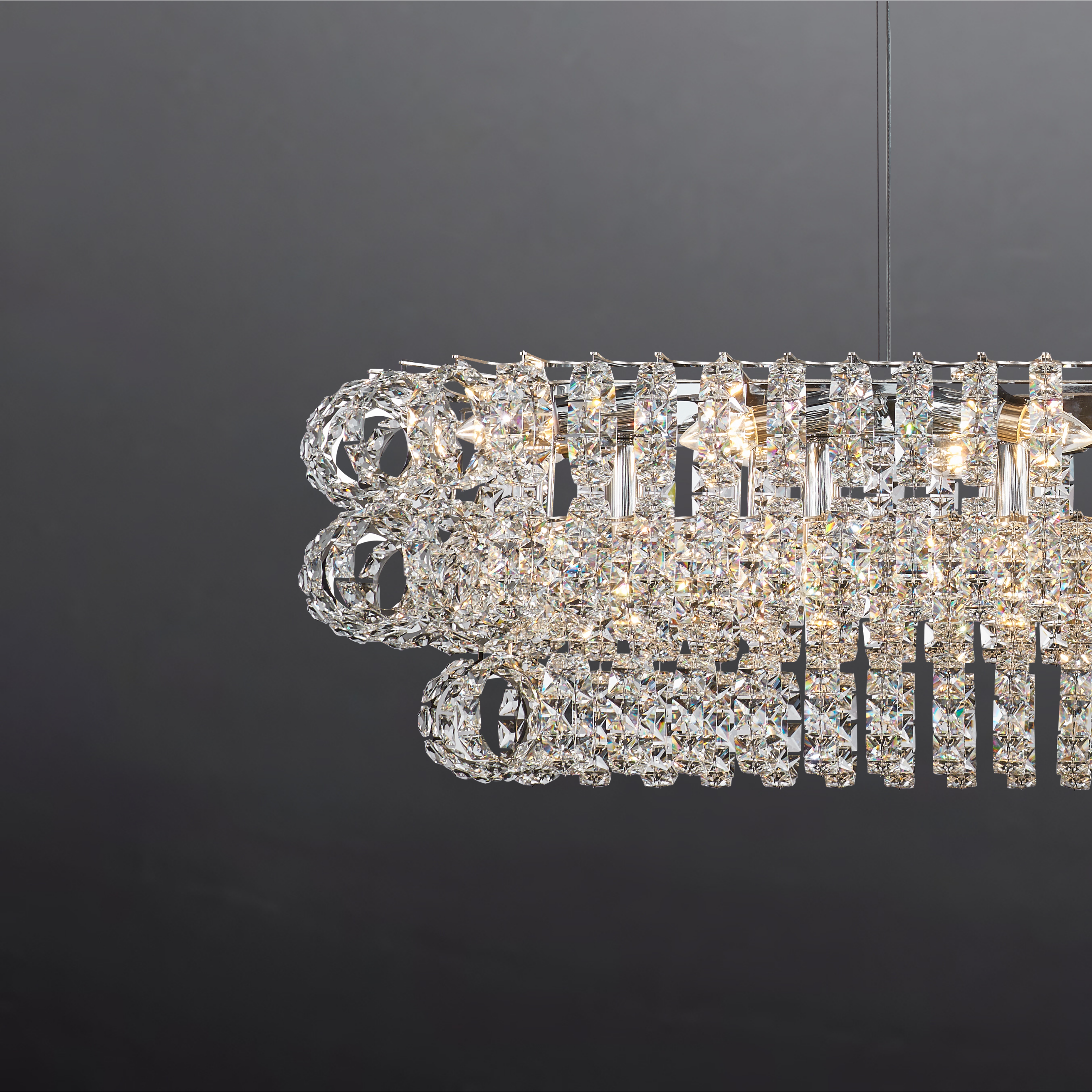 AMULETTE OVAL 3 TIER CHANDELIER