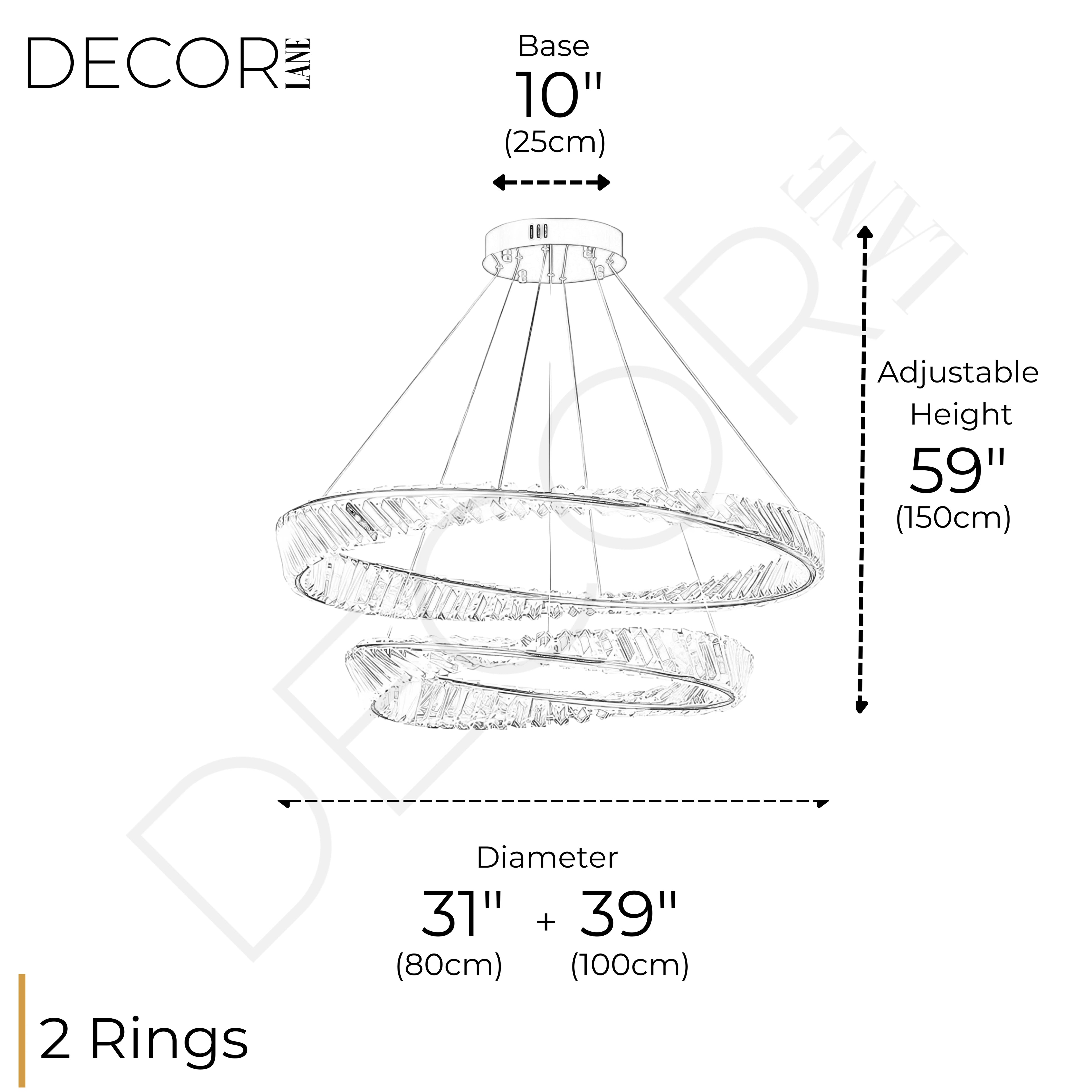 THE MOBIUS STRIP 2 TIER CHANDELIER
