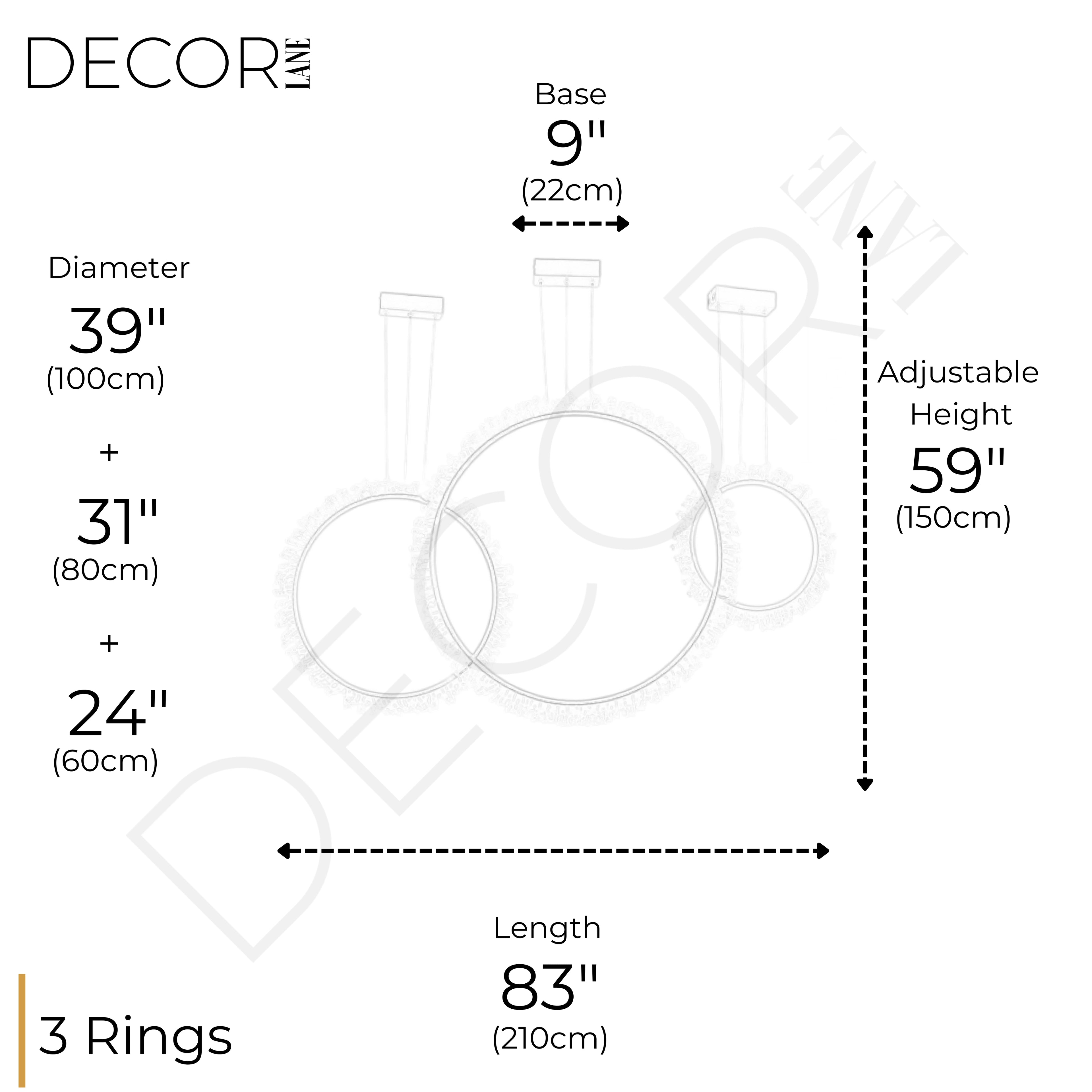 ORRA 3 TIER CHANDELIER