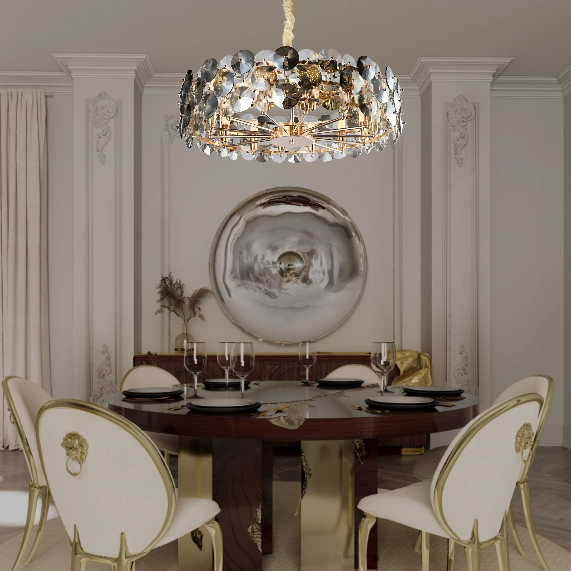 RETRO SMOKE HALO CHANDELIER