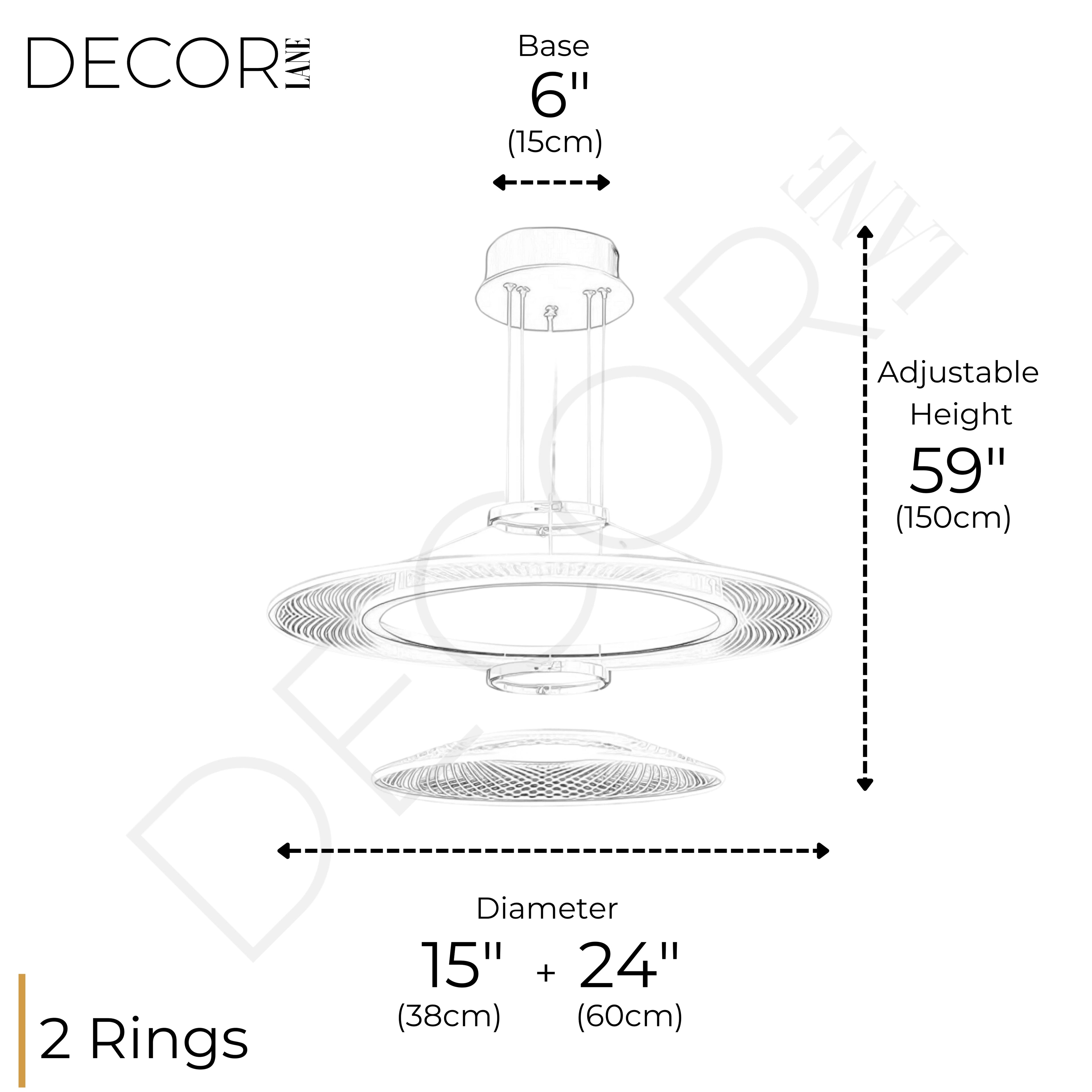 CERCLES CÉLESTES 2 TIER CHANDELIER