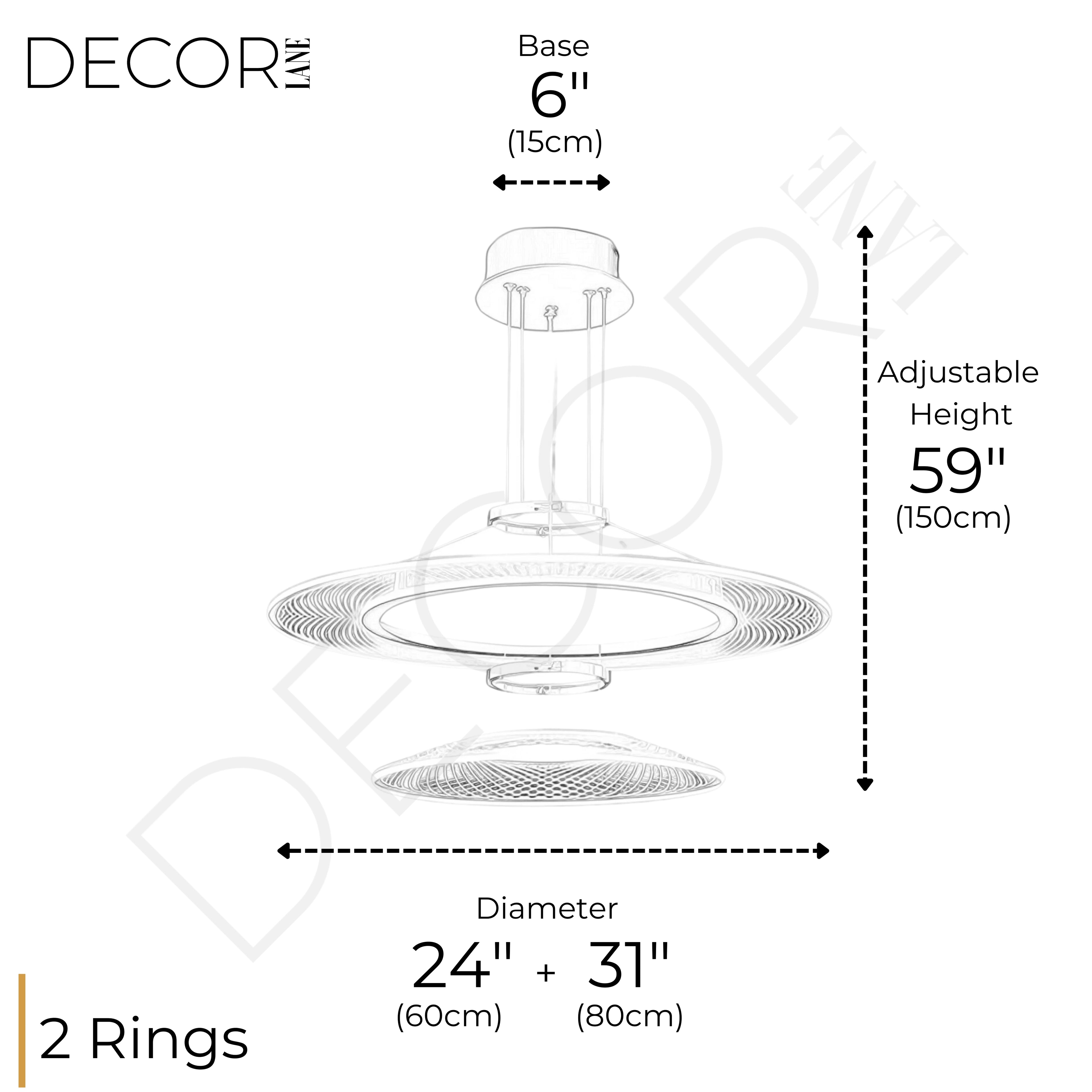 CERCLES CÉLESTES 2 TIER CHANDELIER
