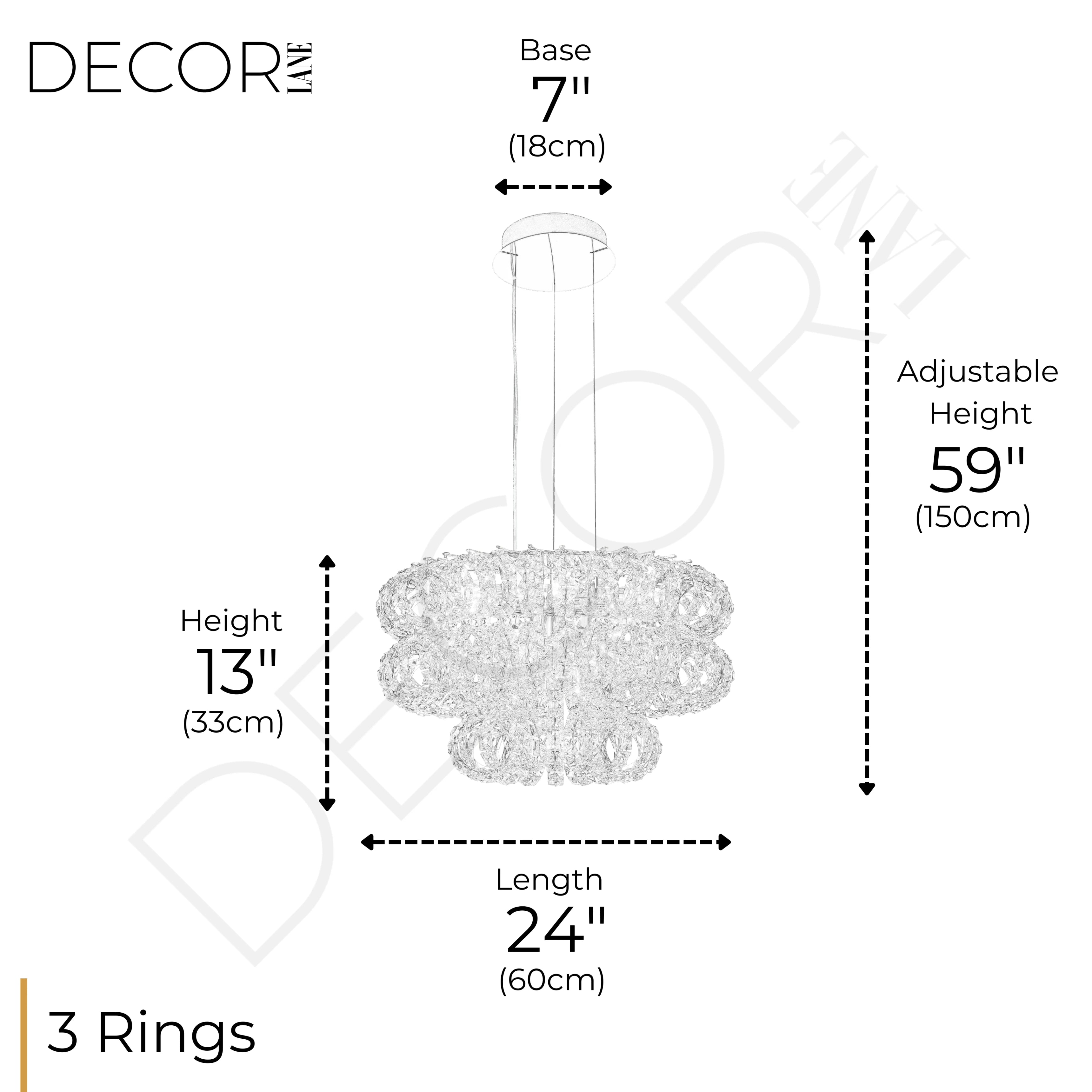AMULETTE 3 TIER CHANDELIER