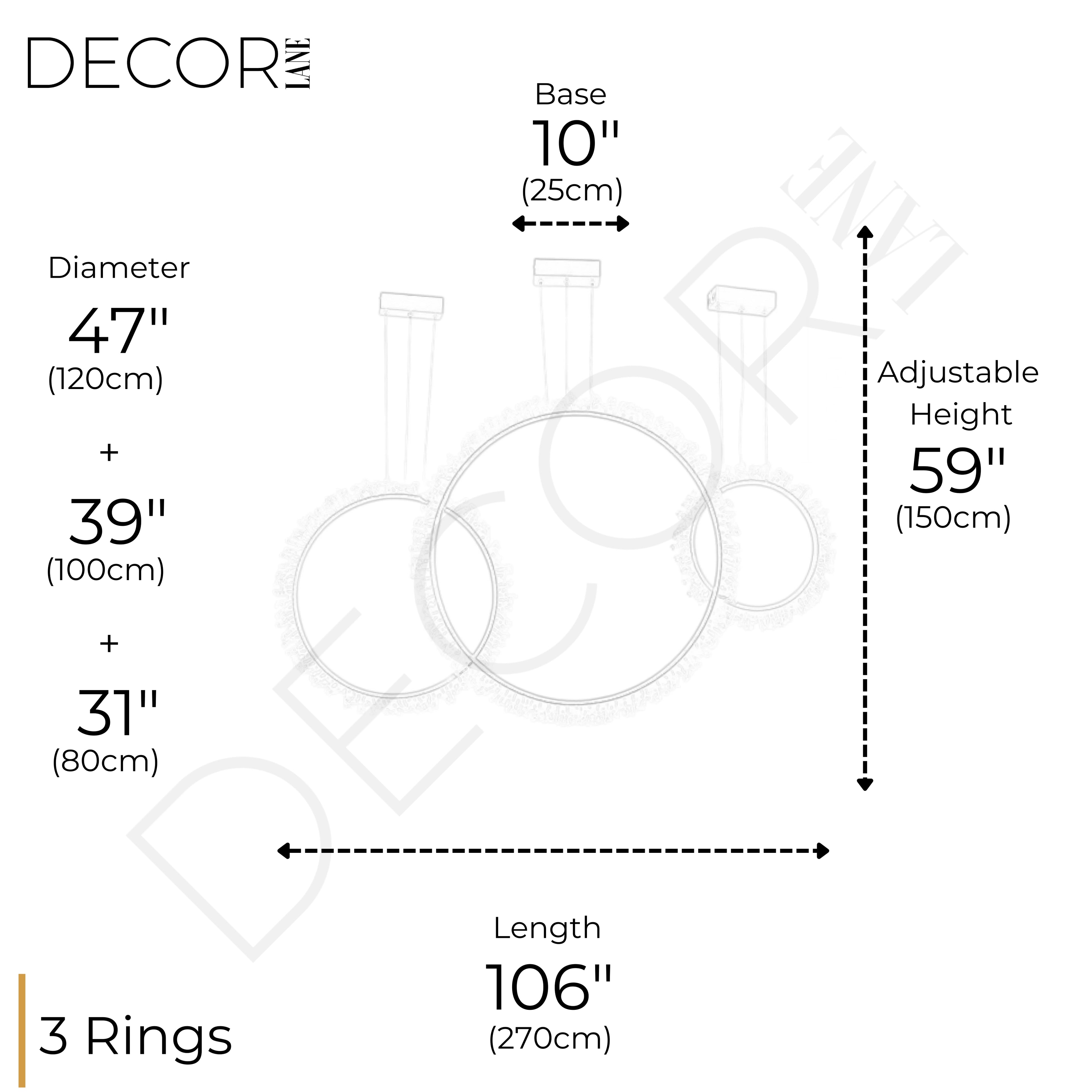 ORRA 3 TIER CHANDELIER