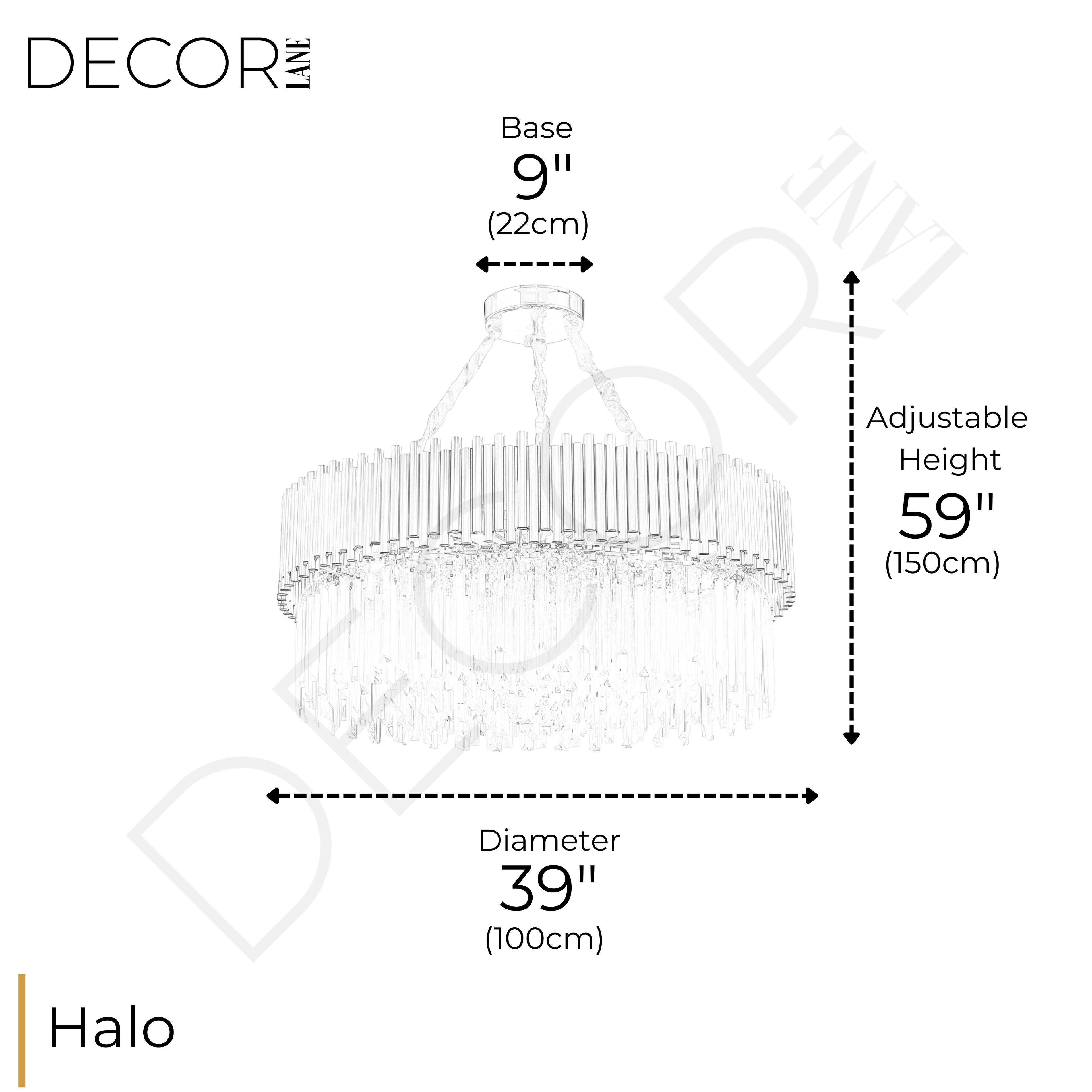AURORE SCINTILLANTE HALO CHANDELIER