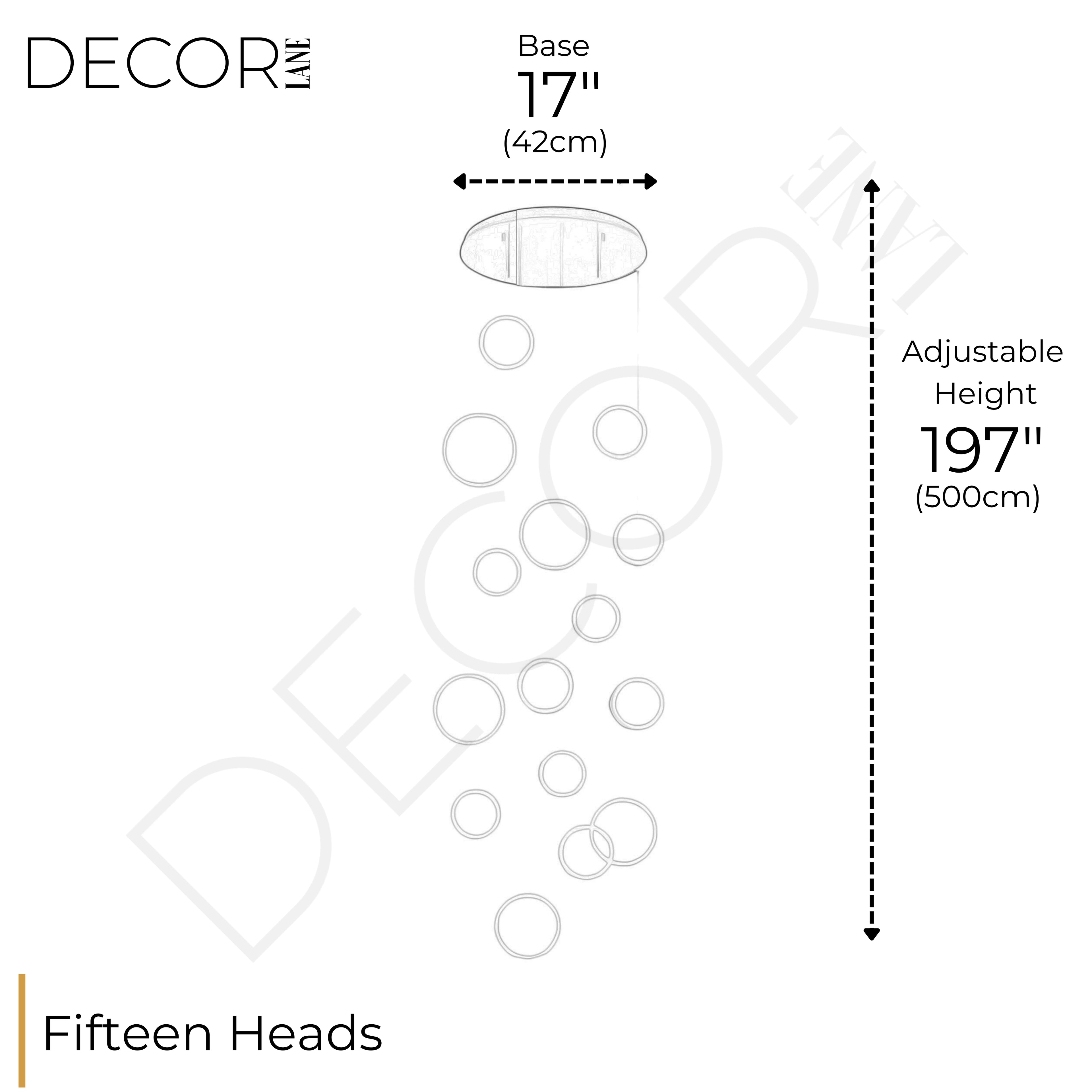 BUBBLES STAIRCASE CHANDELIER