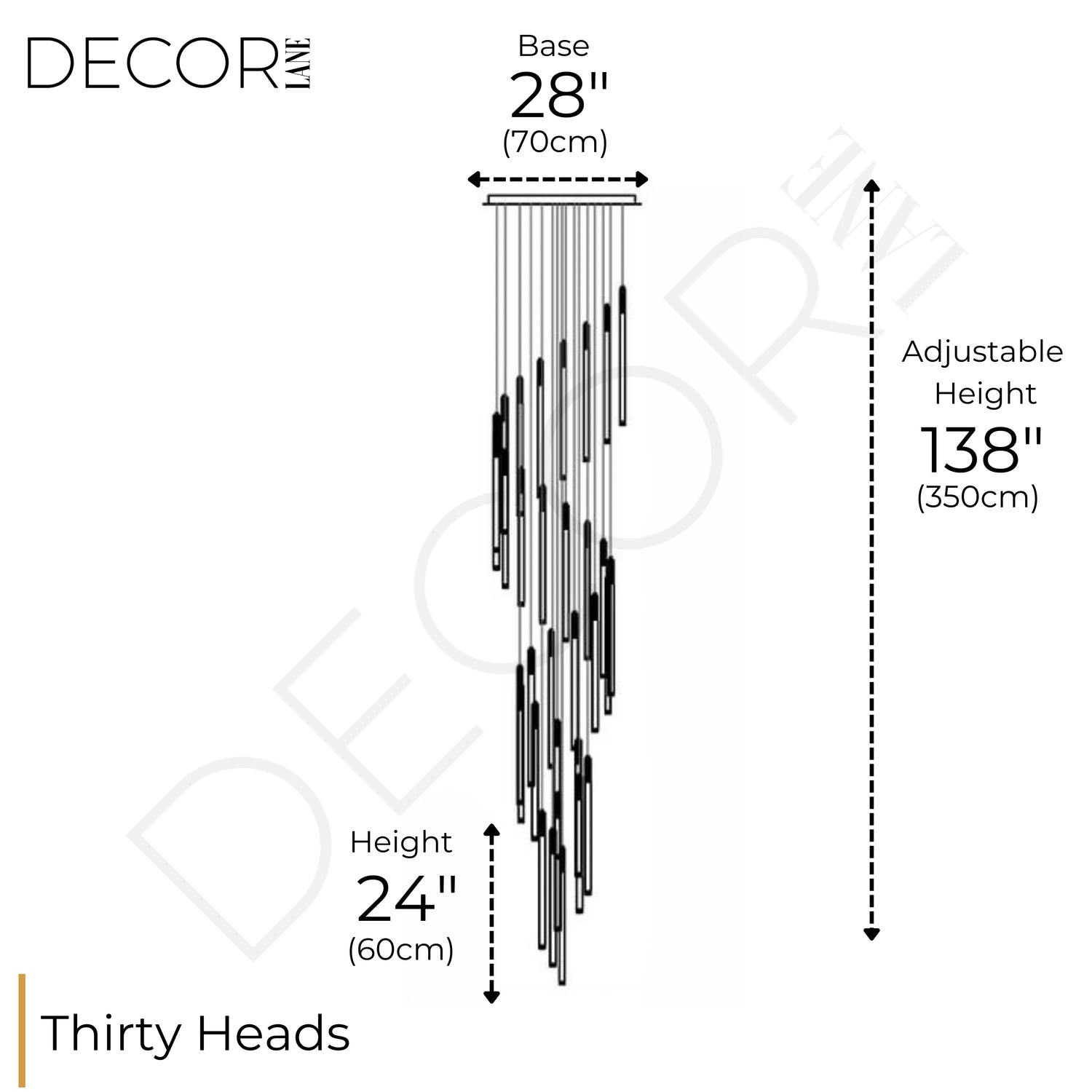 FEU DANSANT STAIRCASE CHANDELIER