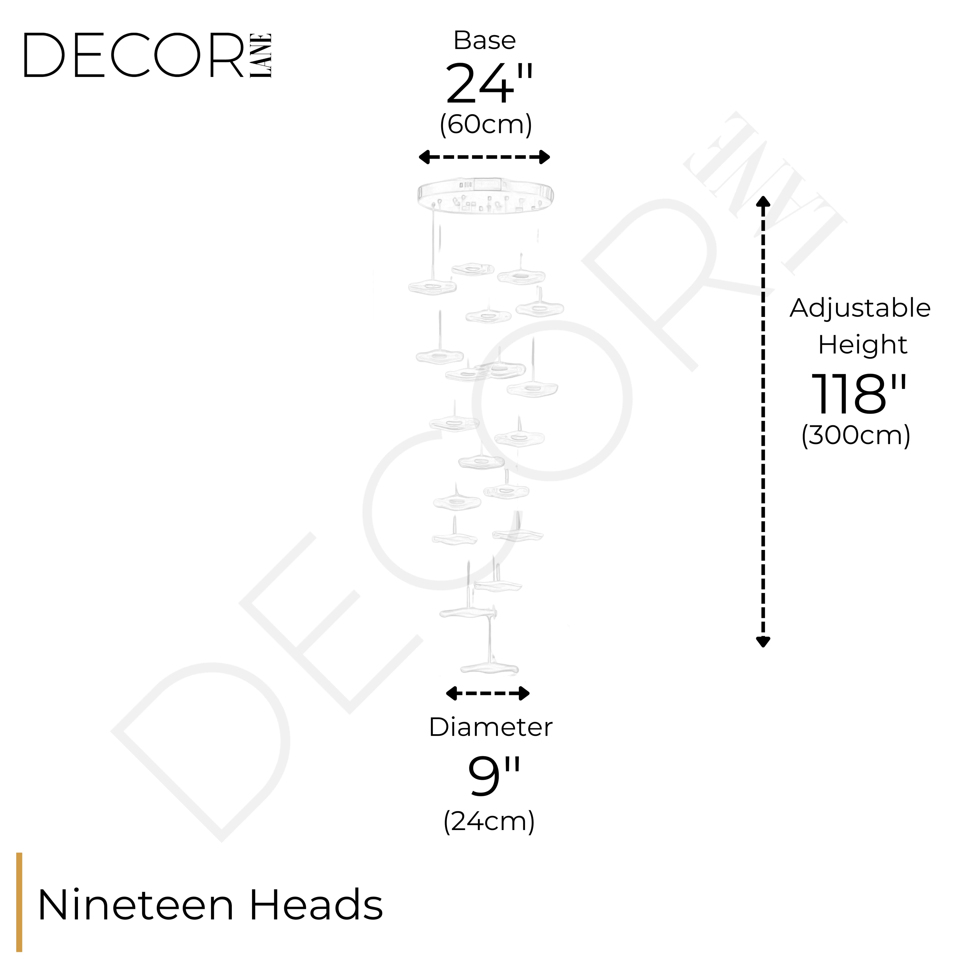 LUCE DI NENUPHAR STAIRCASE CHANDELIER