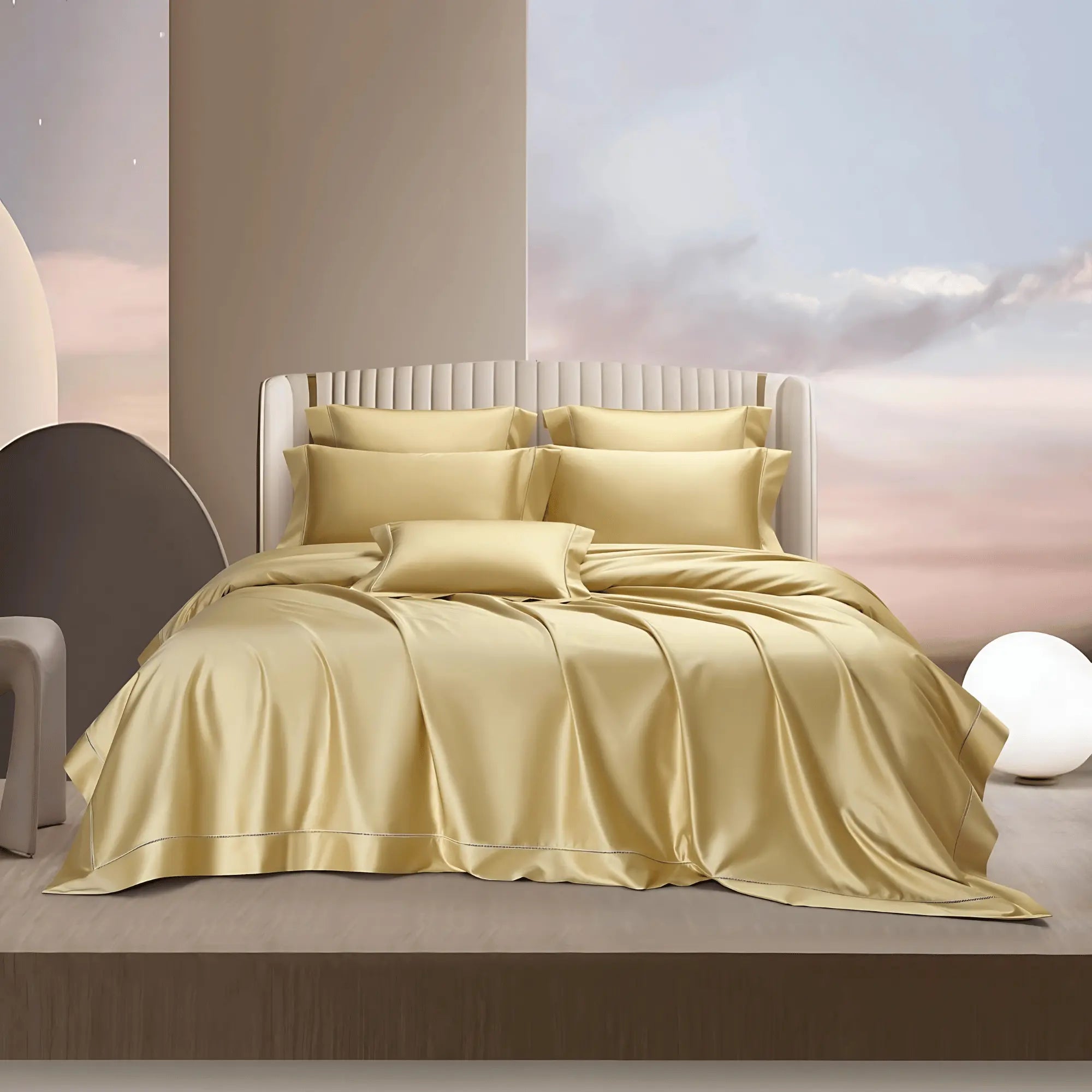 GOLDEN HAZE 2000 THREAD COUNT DUVET COVER & SHAMS