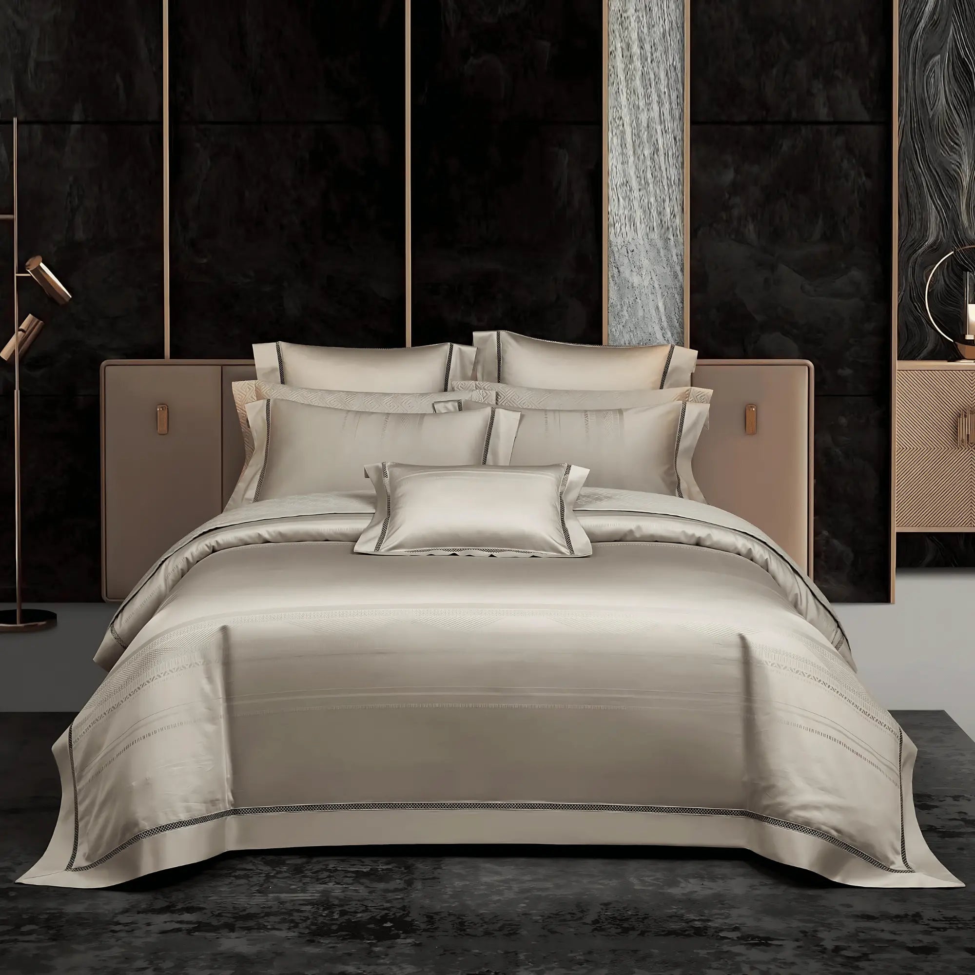 IVORY RADIANCE 1000 THREAD COUNT DUVET COVER & SHAMS