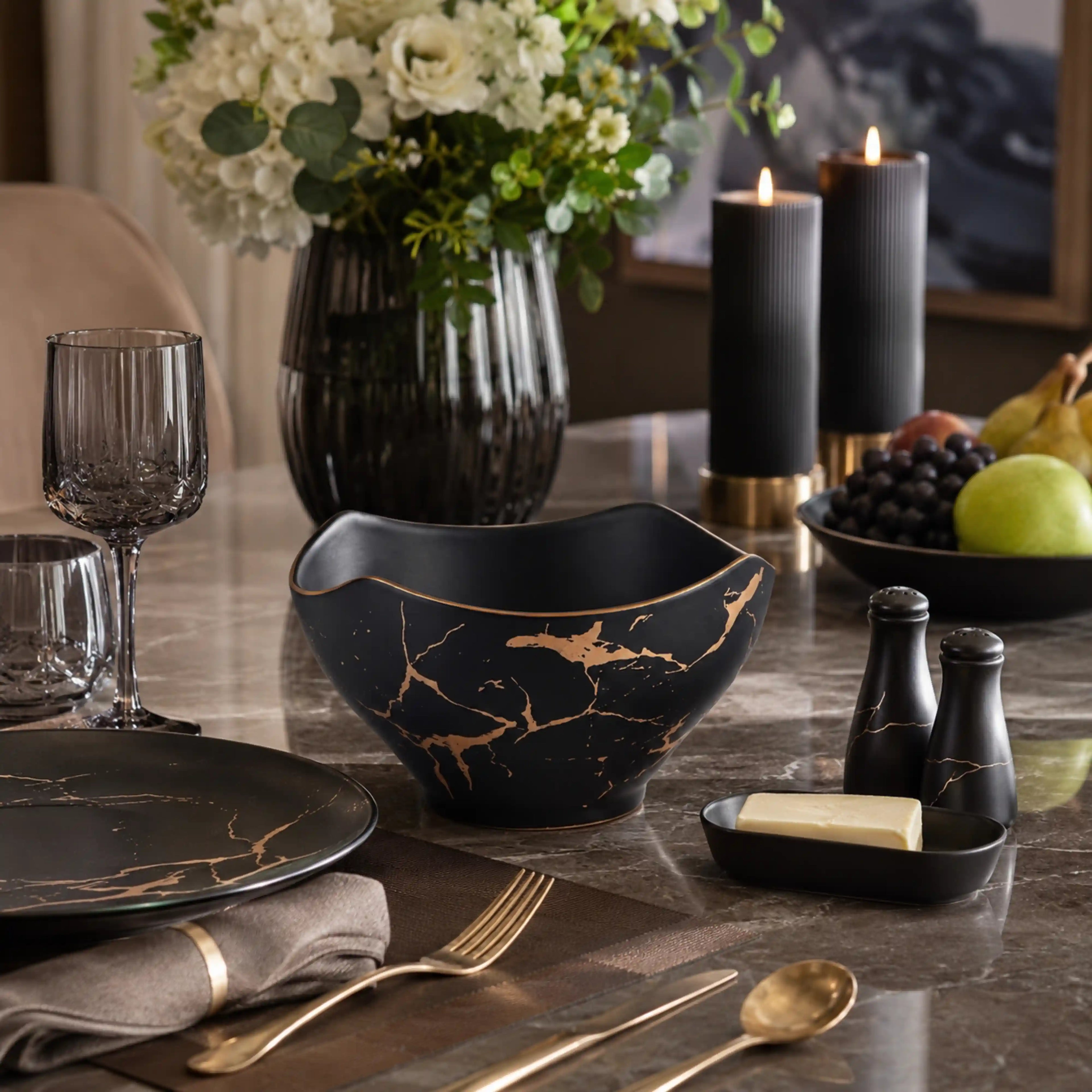 LIGHTNING NOIR SERVING BOWL