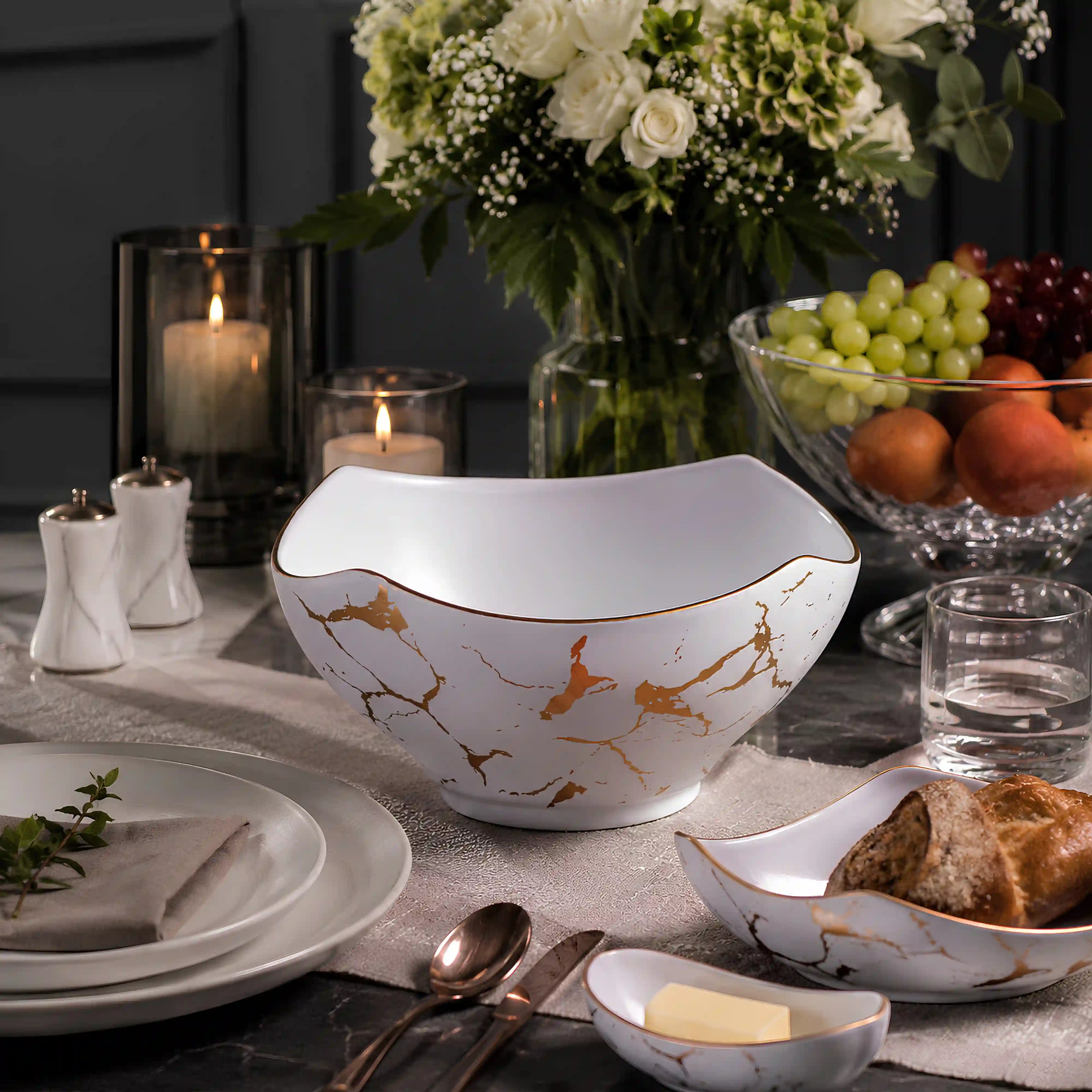 LIGHTNING BLANC SERVING BOWL