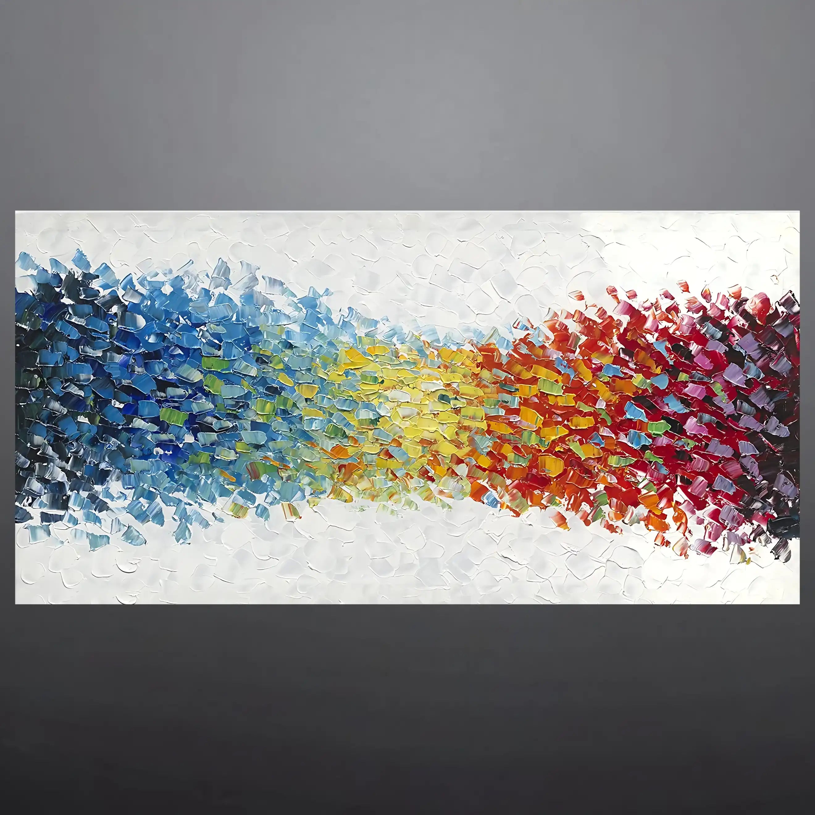 Spectrum | Colorful Abstract Oil Painting on Canvas — Decor Lane ...