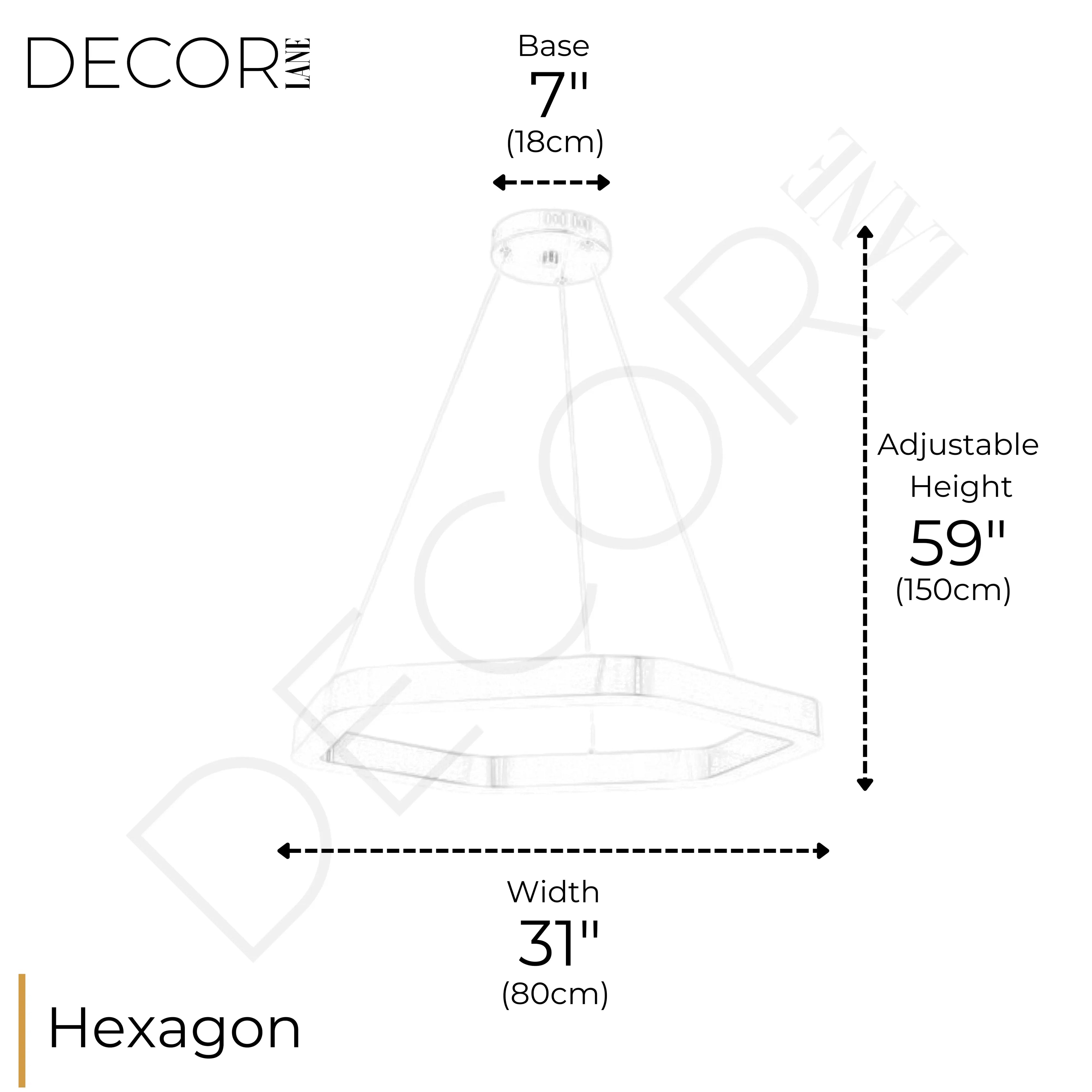 BEDAZZLED HEXAGON CHANDELIER