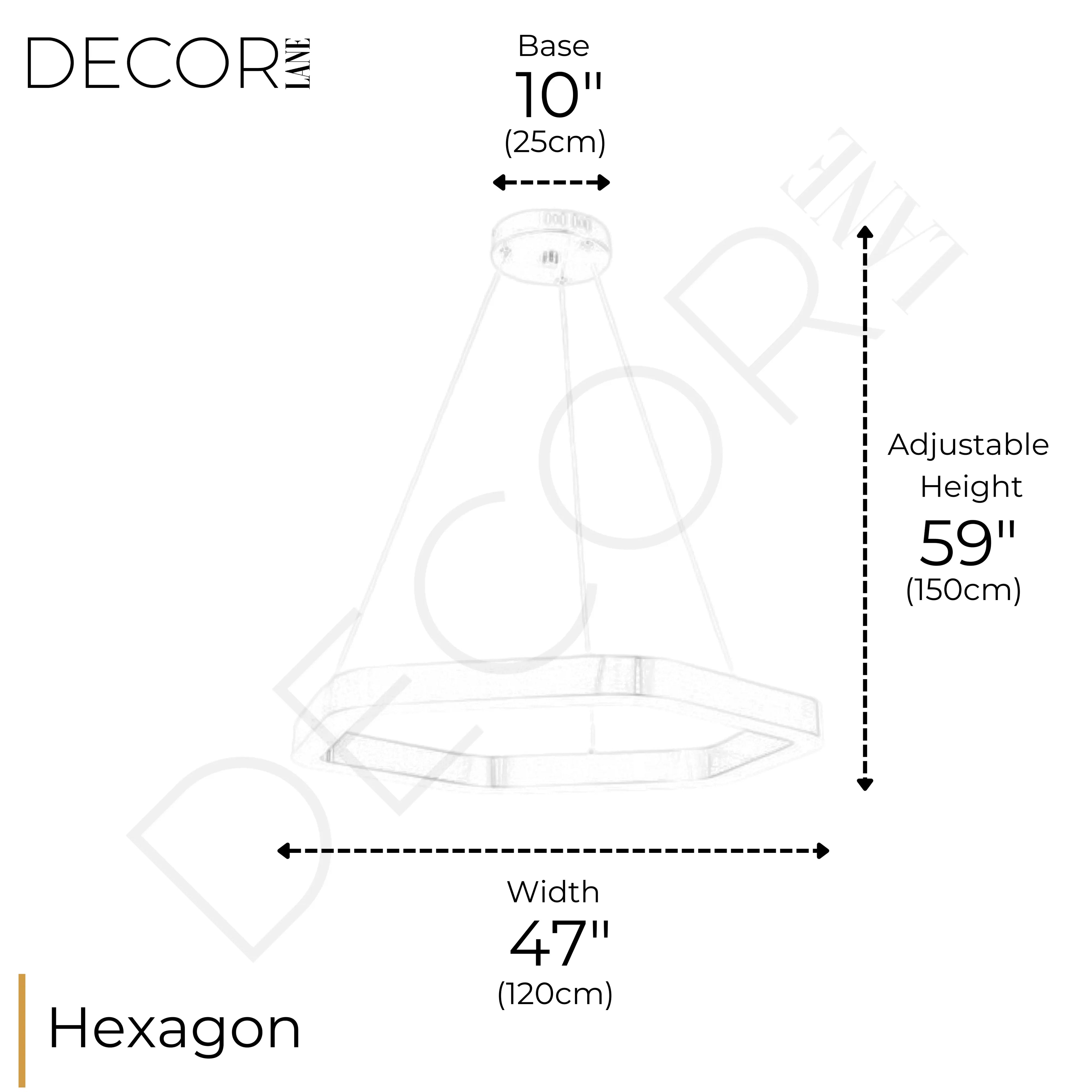 BEDAZZLED HEXAGON CHANDELIER
