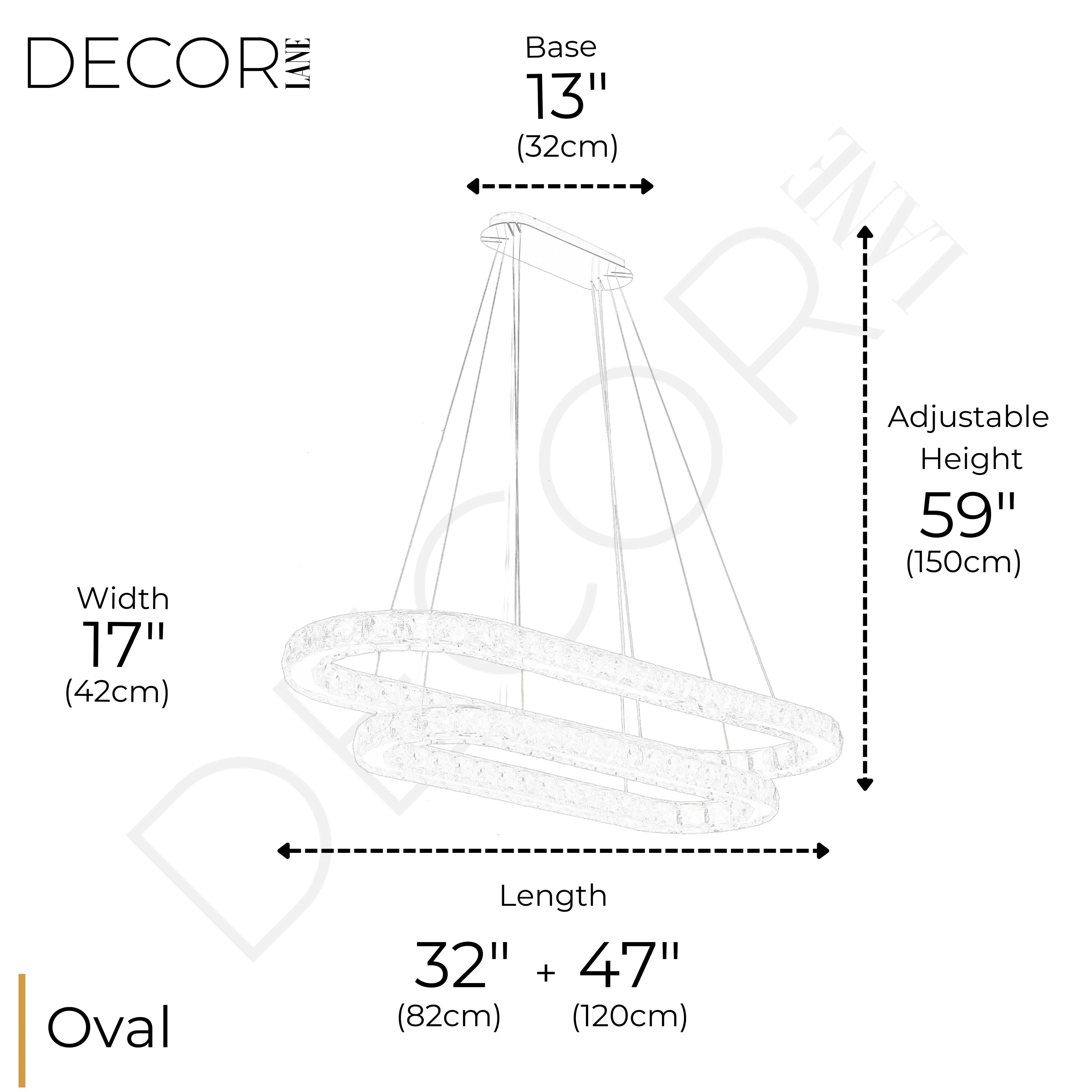 Aura Oval 2 Tier Chandelier - Chandeliers