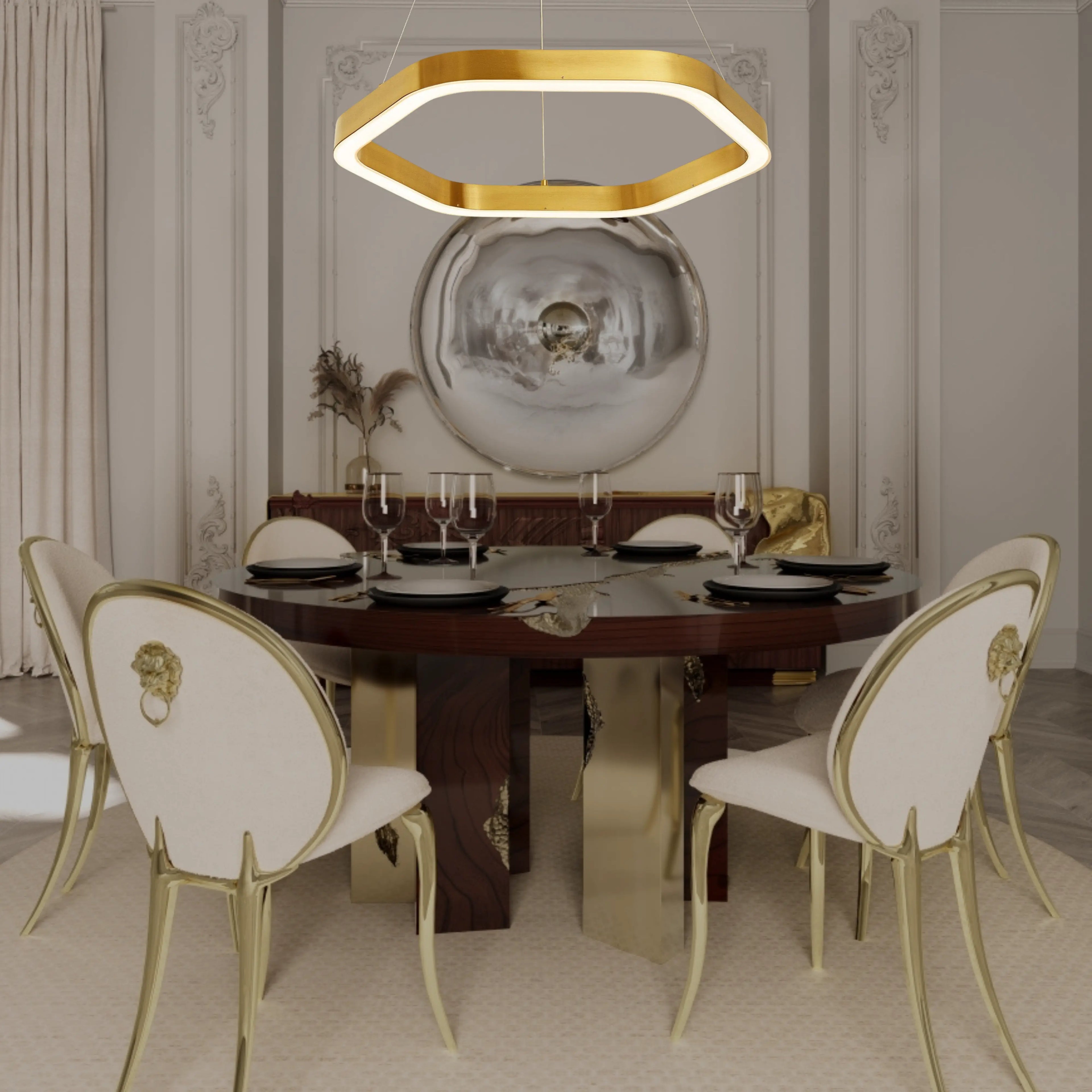 BEDAZZLED HEXAGON CHANDELIER