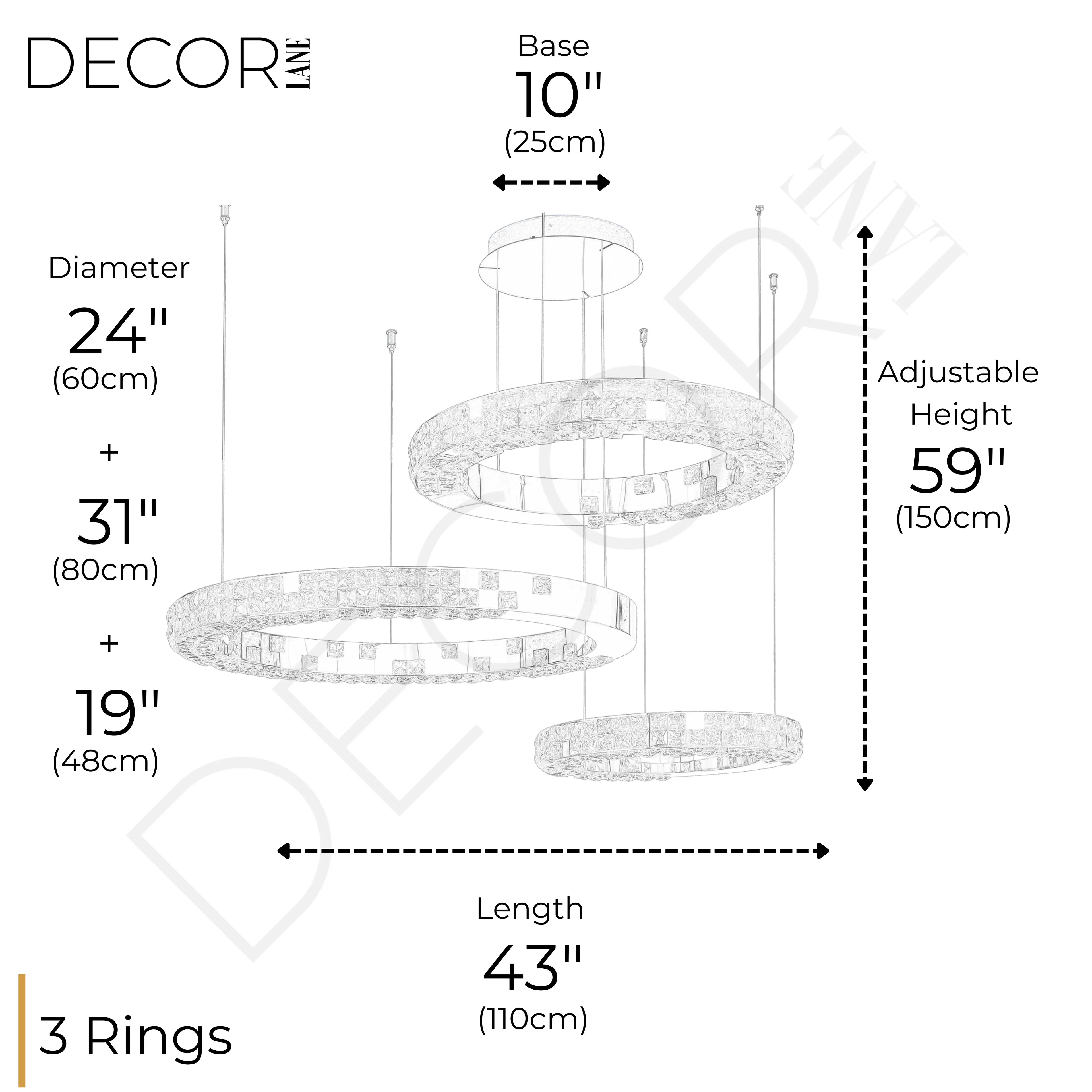 LUMIÉRE DE CARTIER 3 TIER CHANDELIER