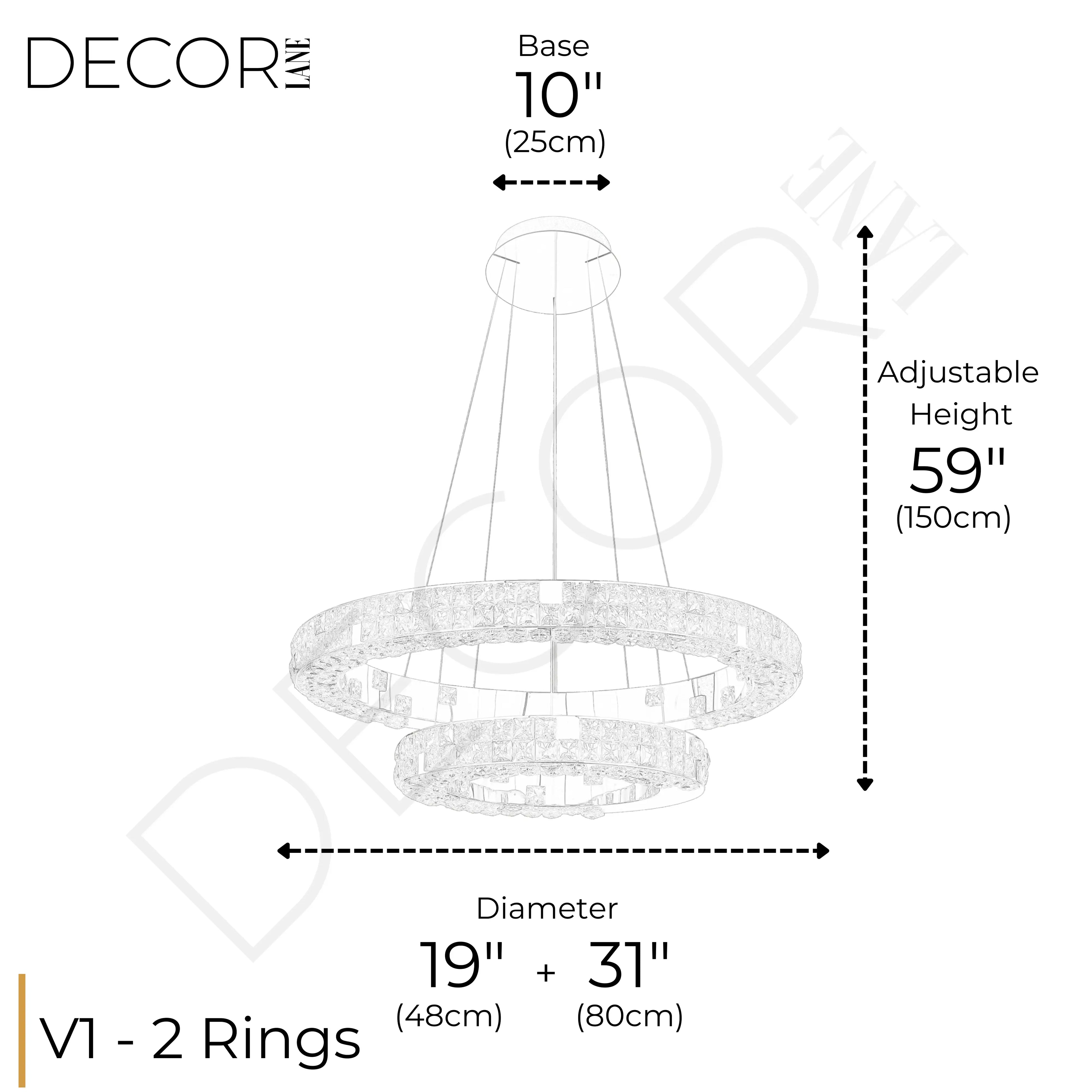 LUMIÉRE DE CARTIER 2 TIER CHANDELIER