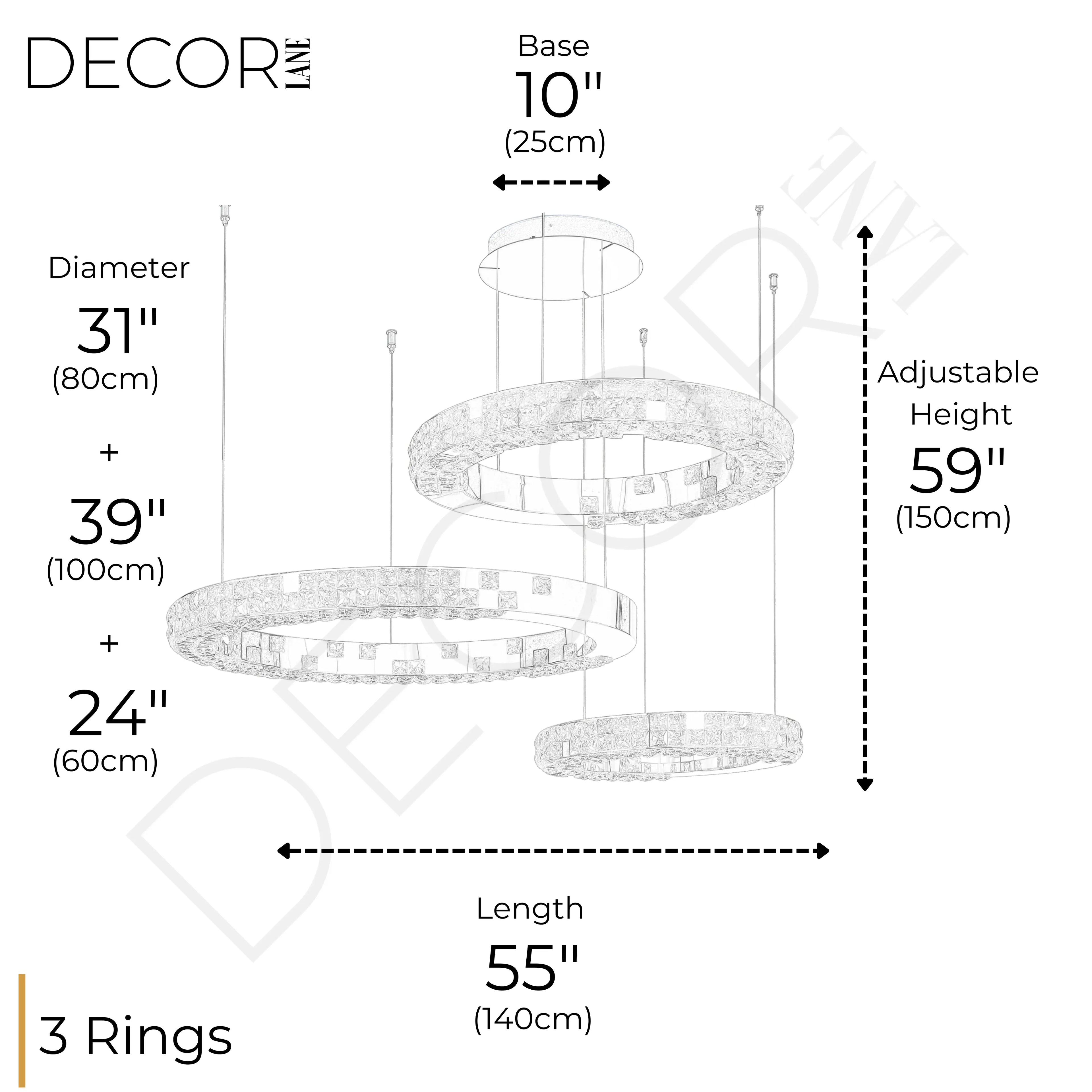 LUMIÉRE DE CARTIER 3 TIER CHANDELIER