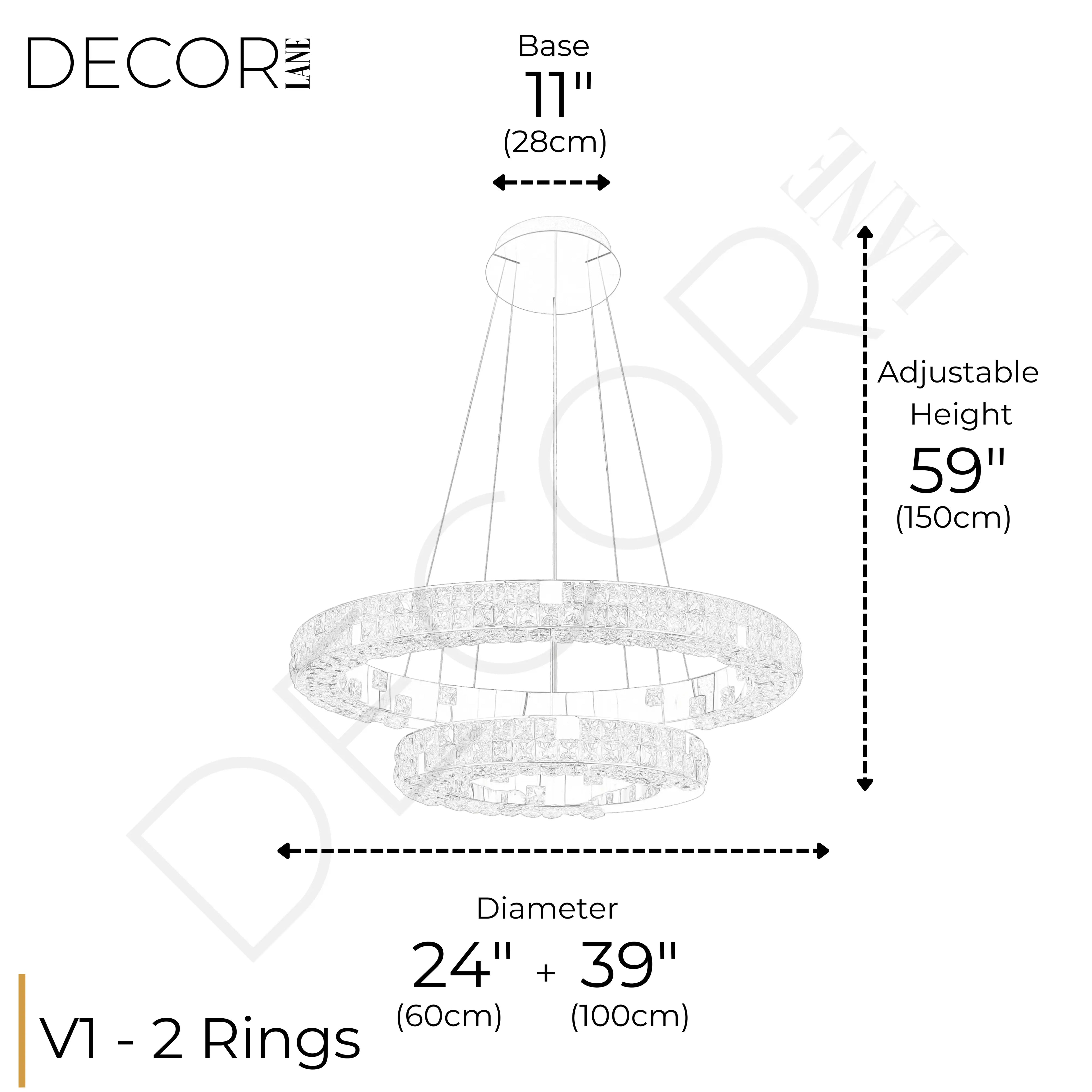 LUMIÉRE DE CARTIER 2 TIER CHANDELIER