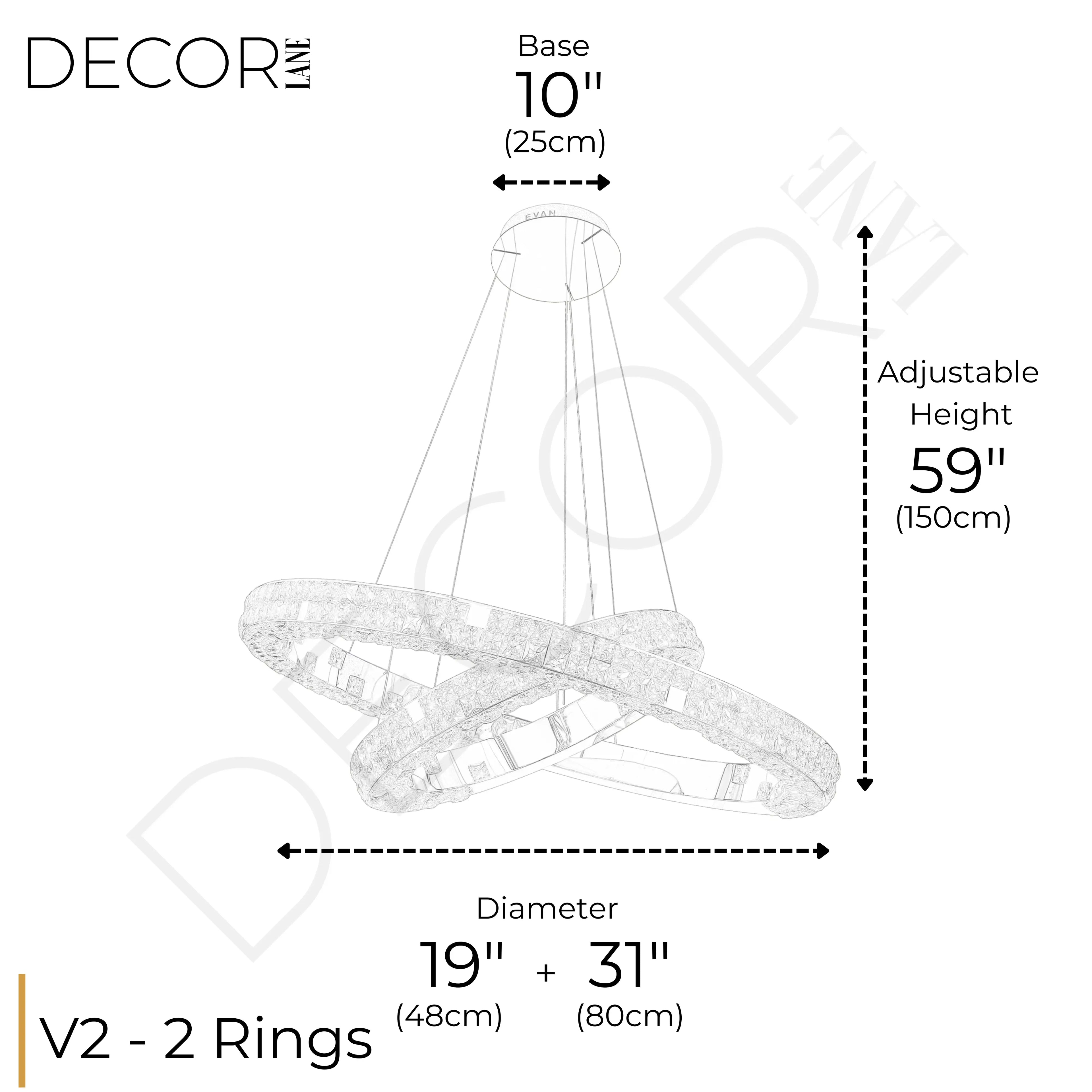 LUMIÉRE DE CARTIER 2 TIER CHANDELIER