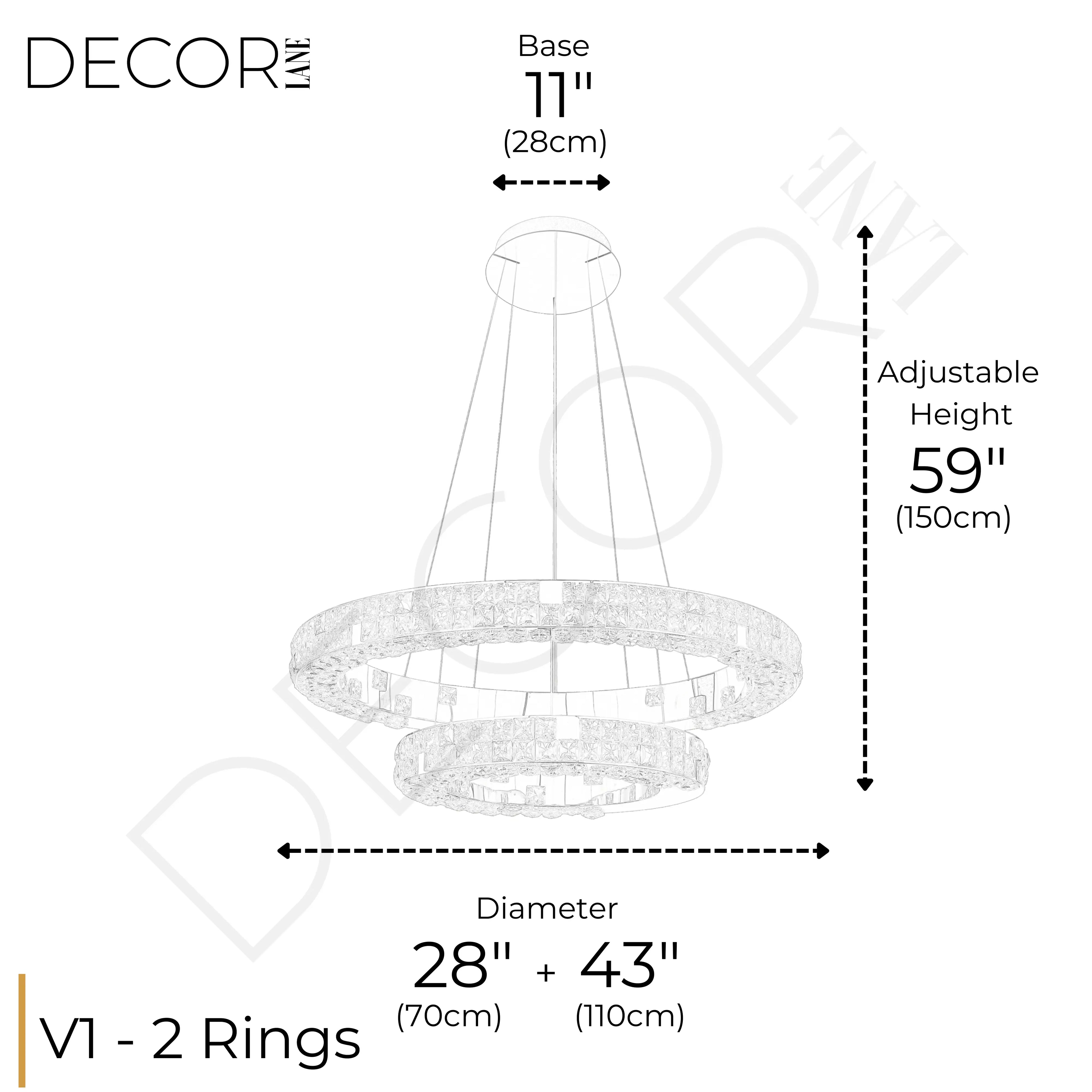 LUMIÉRE DE CARTIER 2 TIER CHANDELIER