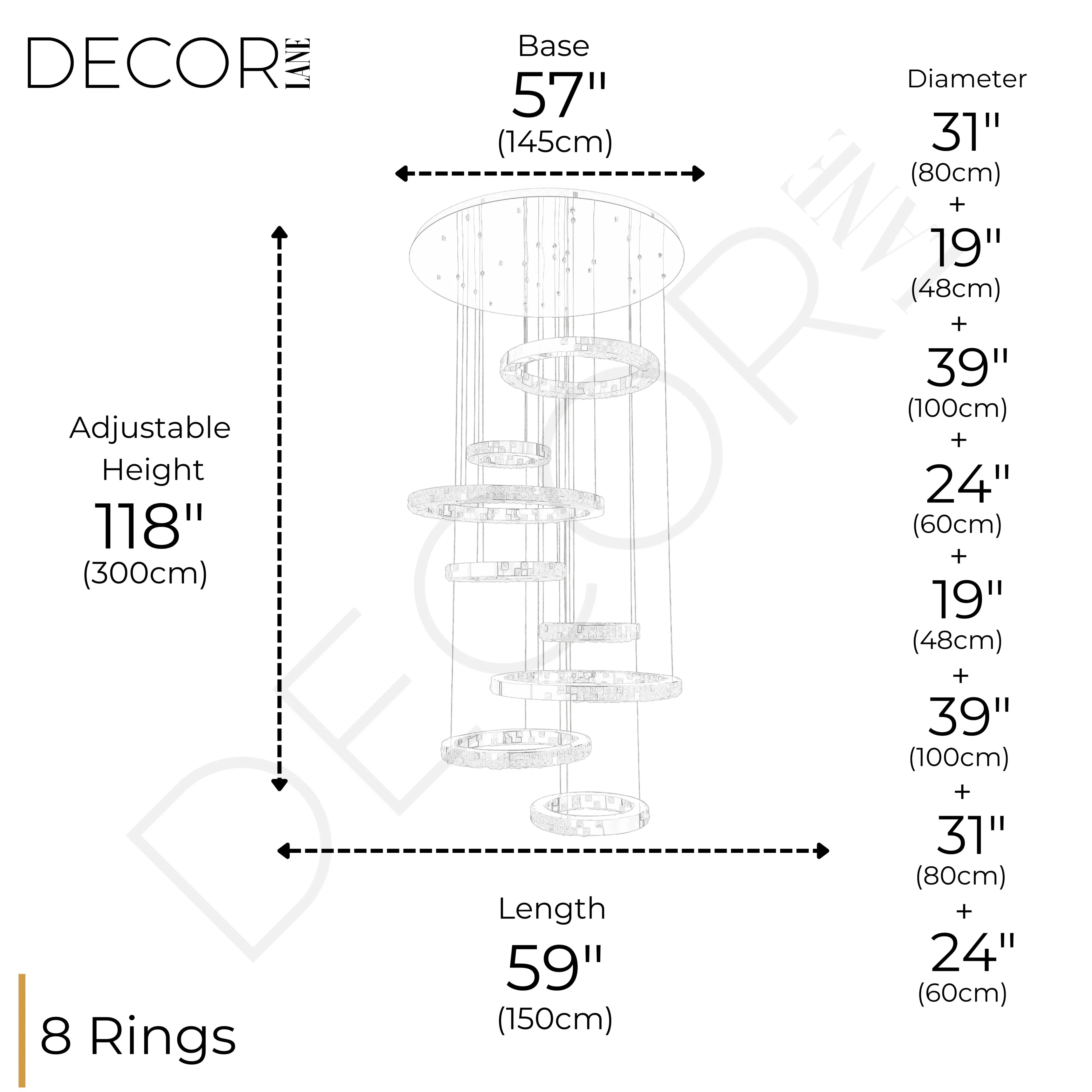 LUMIÉRE DE CARTIER STAIRCASE CHANDELIER