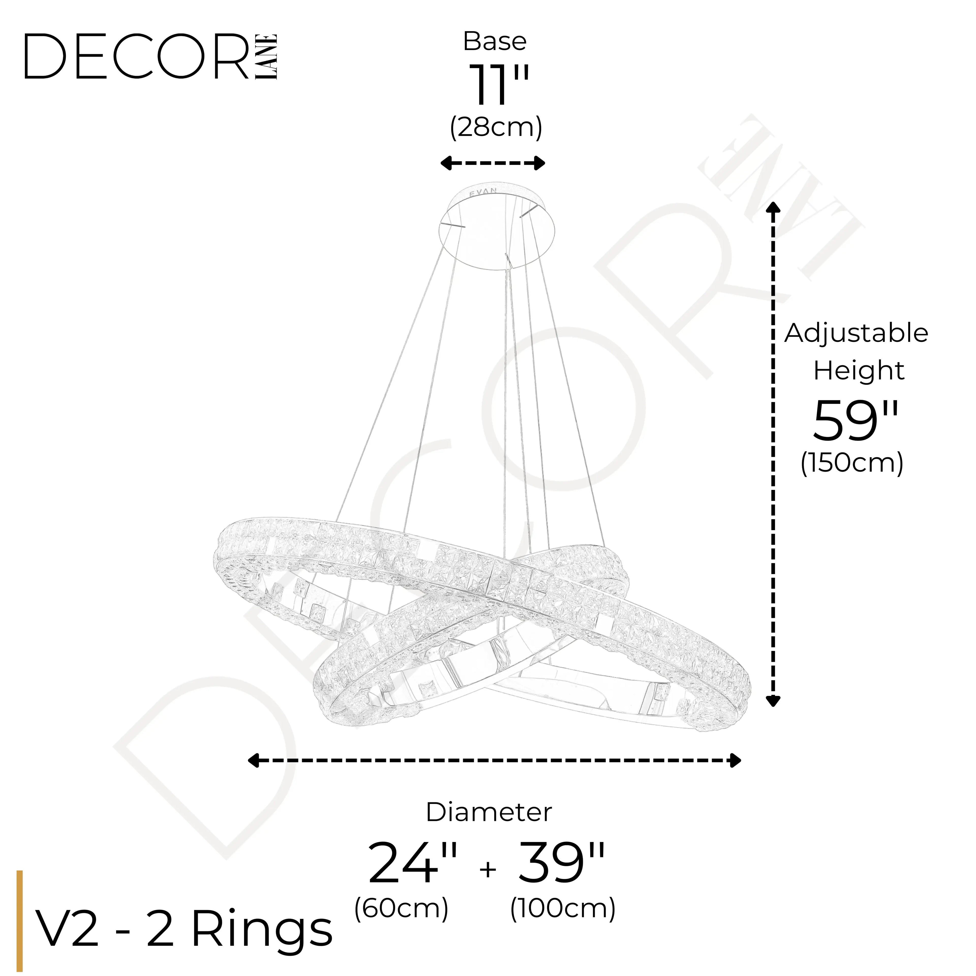 LUMIÉRE DE CARTIER 2 TIER CHANDELIER