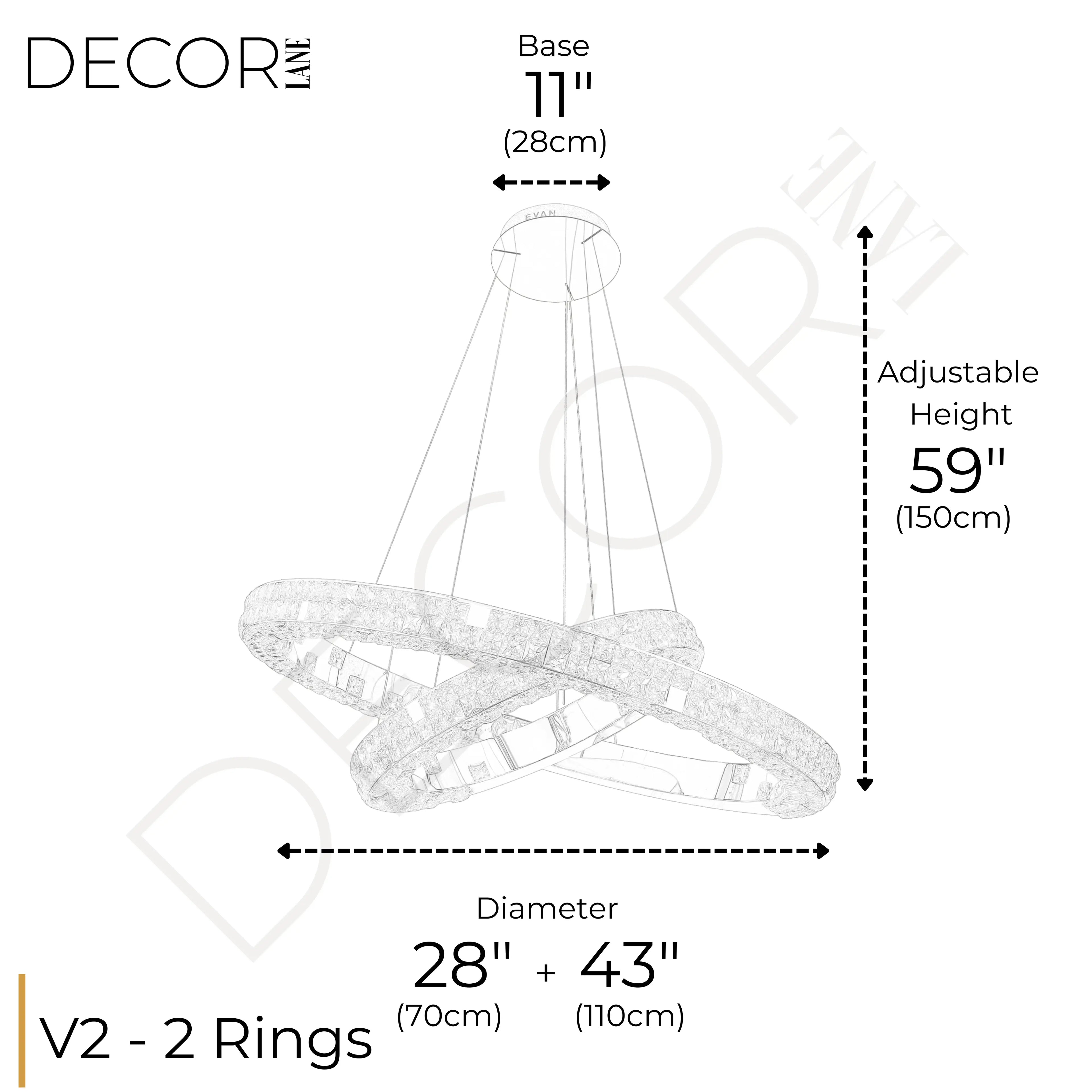 LUMIÉRE DE CARTIER 2 TIER CHANDELIER