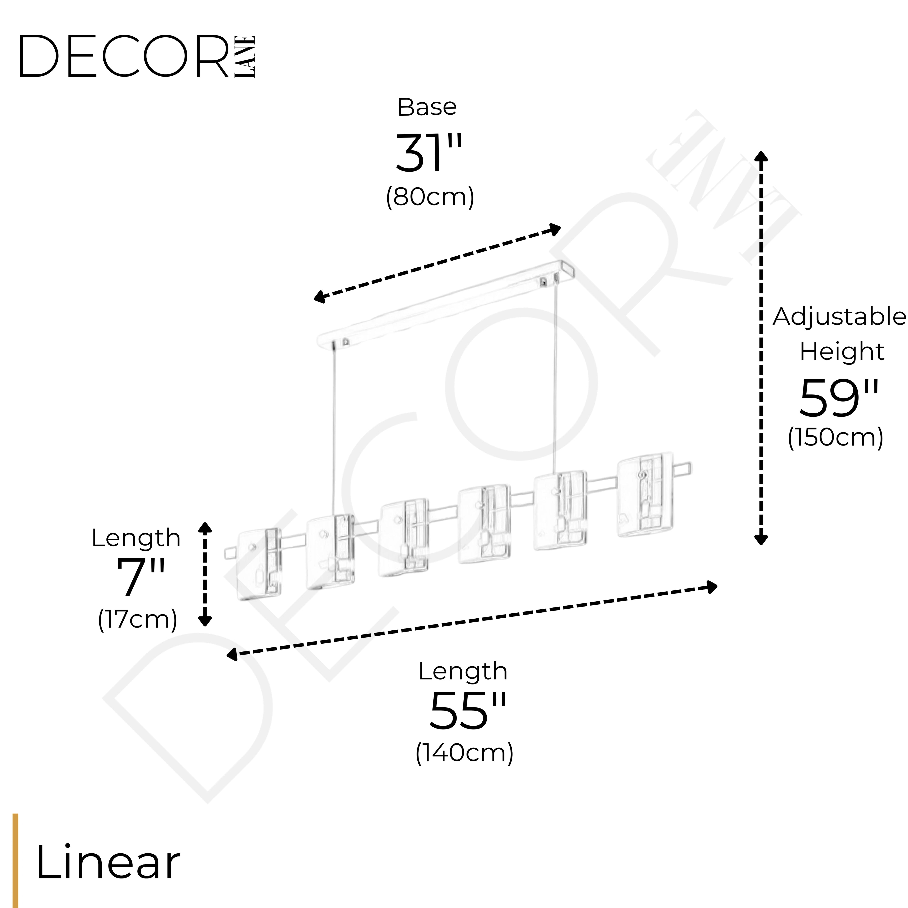 ÉMERAUDE SCINTILLANTE LINEAR CHANDELIER