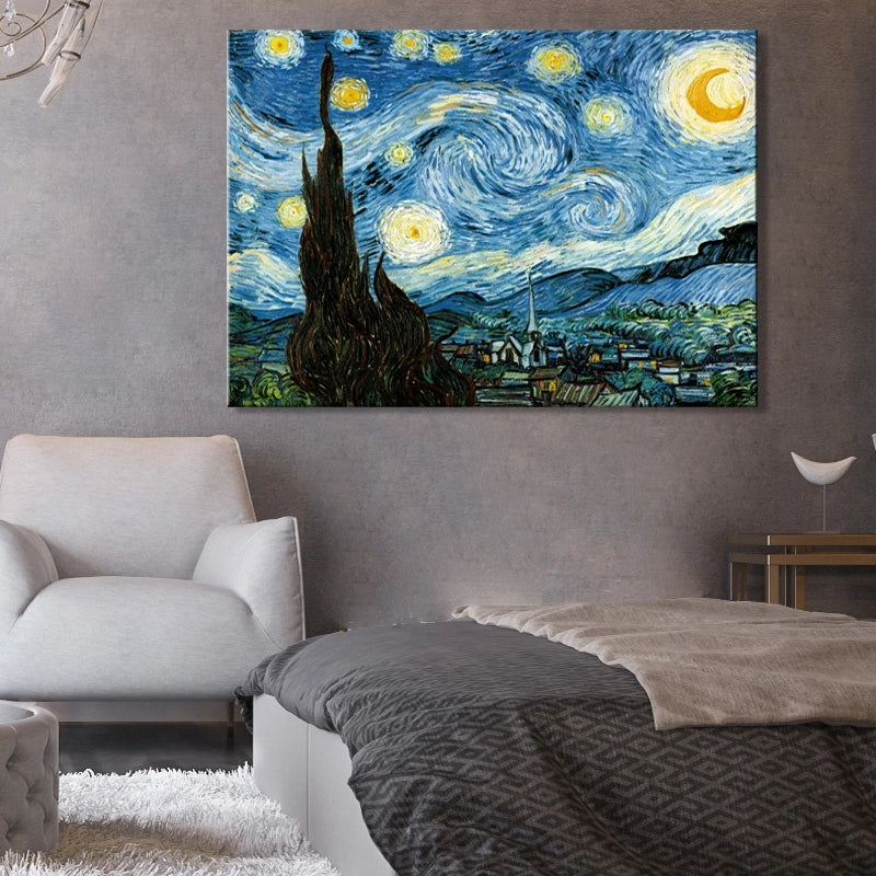 THE STARRY NIGHT By Vincent Van Gogh CANVAS PRINT