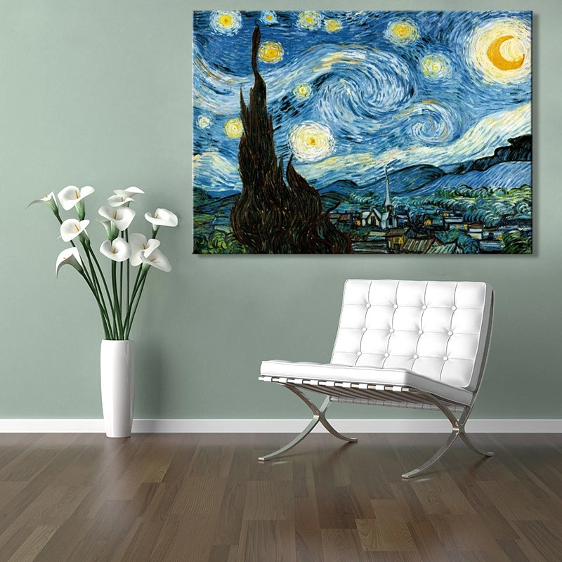THE STARRY NIGHT By Vincent Van Gogh CANVAS PRINT