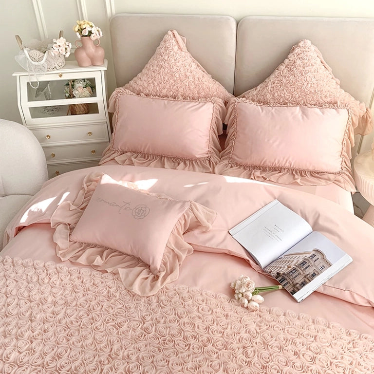 LACEY PREMIUM DUVET COVER & SHAMS EGYPTIAN COTTON 1400TC