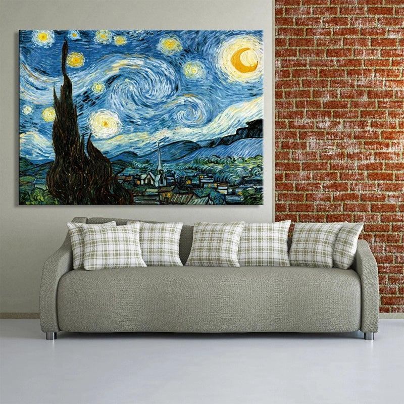 THE STARRY NIGHT By Vincent Van Gogh CANVAS PRINT